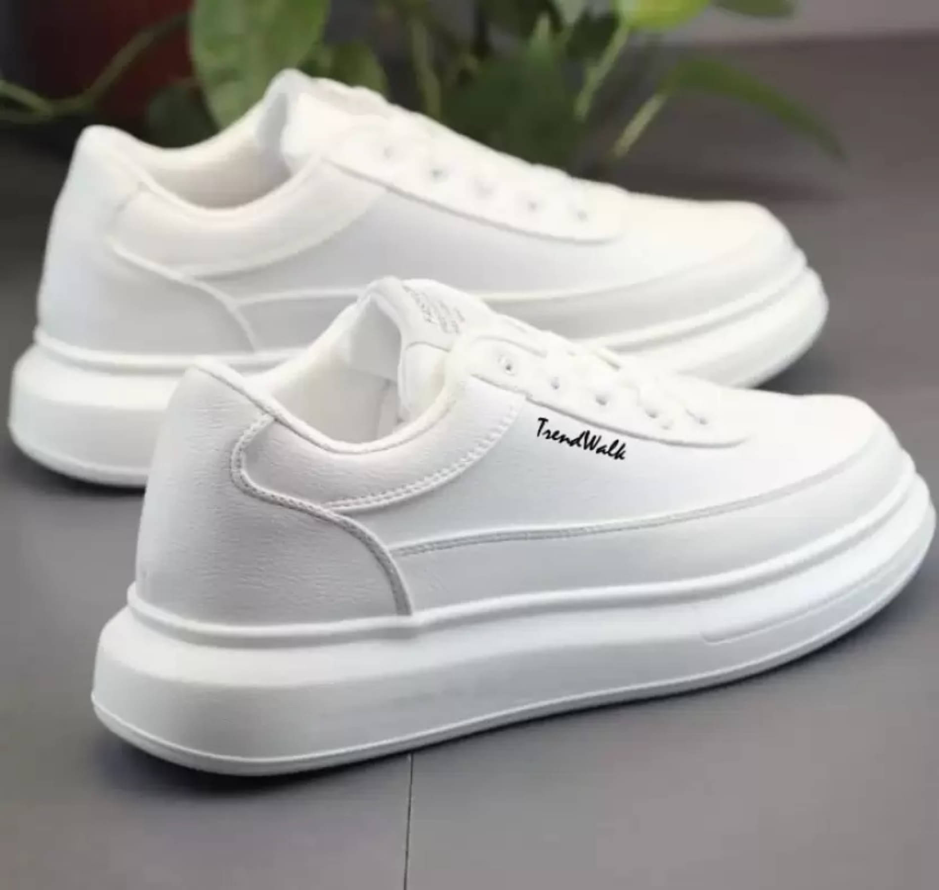 TrendWalk Luxury Branded Casual Sneakers For Men (White) White Men's Sneakers TrendWalk Luxury Branded Casual Sneakers For Men (White) White Men's Sneakers