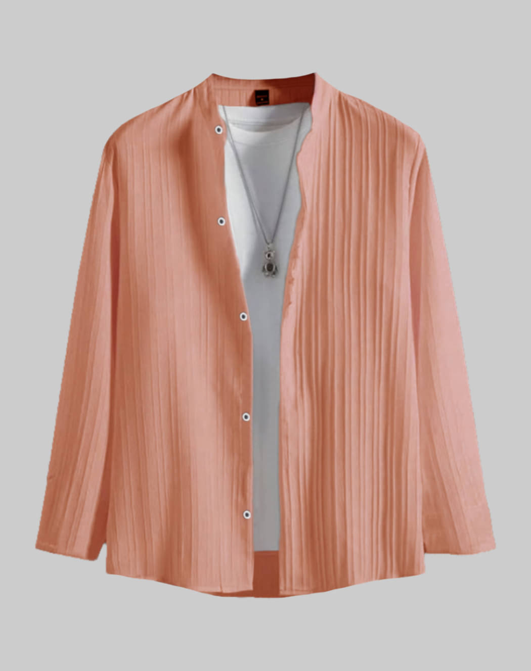 Try This Cotton Blend Regular Fit Solids Full Sleeves Men's Casual Shirt - Peach ( Pack of 1 ) Try This Cotton Blend Regular Fit Solids Full Sleeves Men's Casual Shirt - Peach ( Pack of 1 )