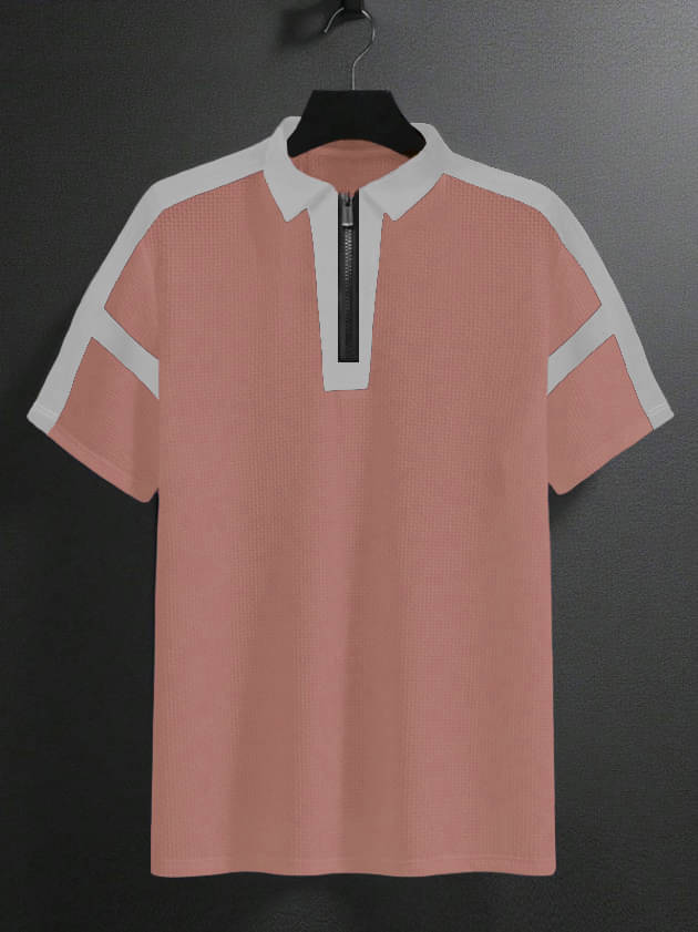 Try This Cotton Blend Regular Fit Colorblock Half Sleeves Men's Henley T-Shirt - Pink ( Pack of 1 ) Try This Cotton Blend Regular Fit Colorblock Half Sleeves Men's Henley T-Shirt - Pink ( Pack of 1 )