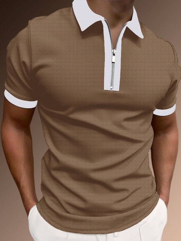 Try This Cotton Blend Regular Fit Colorblock Half Sleeves Men's Henley T-Shirt - Brown ( Pack of 1 )     			Try This Cotton Blend Regular Fit Colorblock Half Sleeves Men's Henley T-Shirt - Brown ( Pack of 1 )