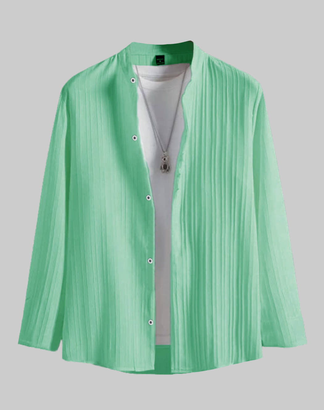     			Try This Cotton Blend Regular Fit Solids Full Sleeves Men's Casual Shirt - Light Green ( Pack of 1 )