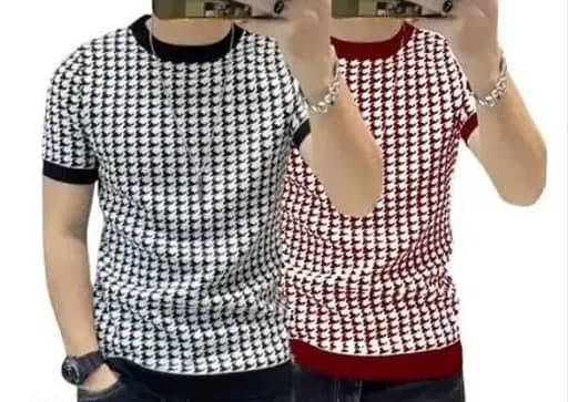 Volex Polyester Regular Fit Printed Half Sleeves Men's Round T-Shirt - Multicolor ( Pack of 2 )