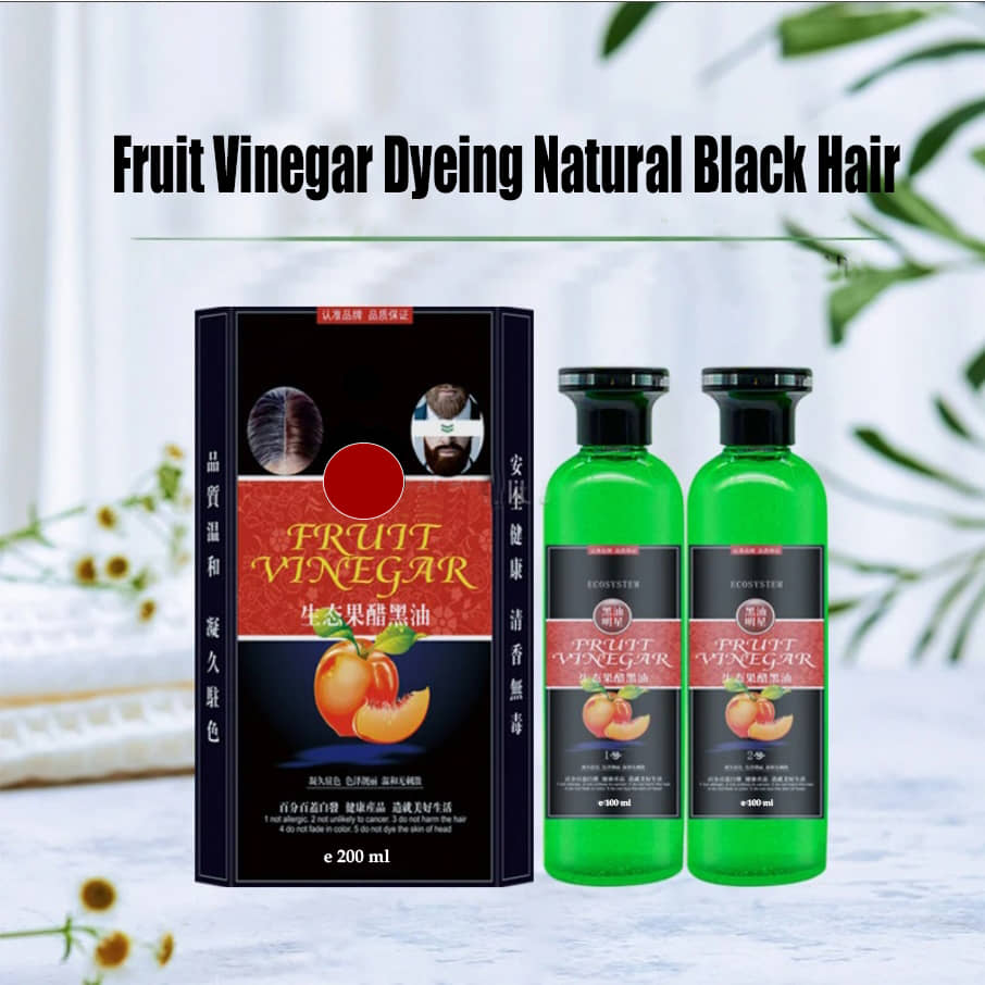 WRIXTY Fruit Vinegar Hair Colour Gel Black Instant Smooth Soft Hair Quick Grey Coverage Natural Shine Formula