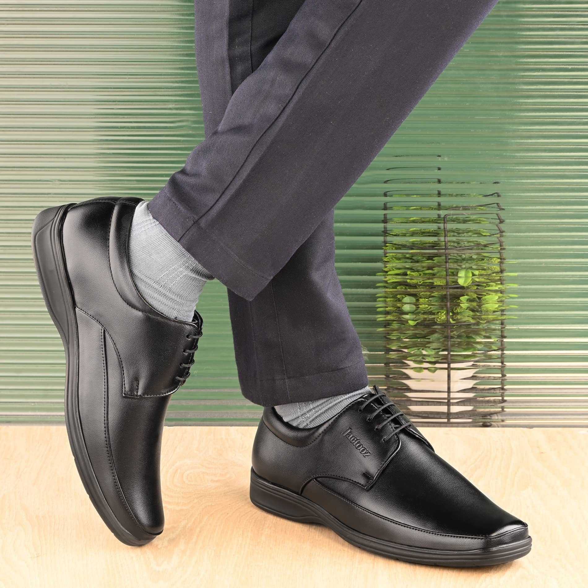 jactooz Black Men's Derby Formal Shoes - Formal Shoes | Buy online on ZillyBuy