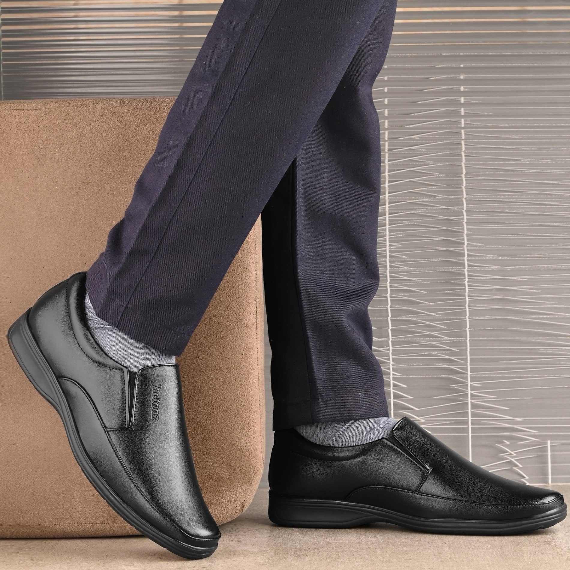 jactooz Black Men's Slip On Formal Shoes - Formal Shoes | Buy online on ZillyBuy