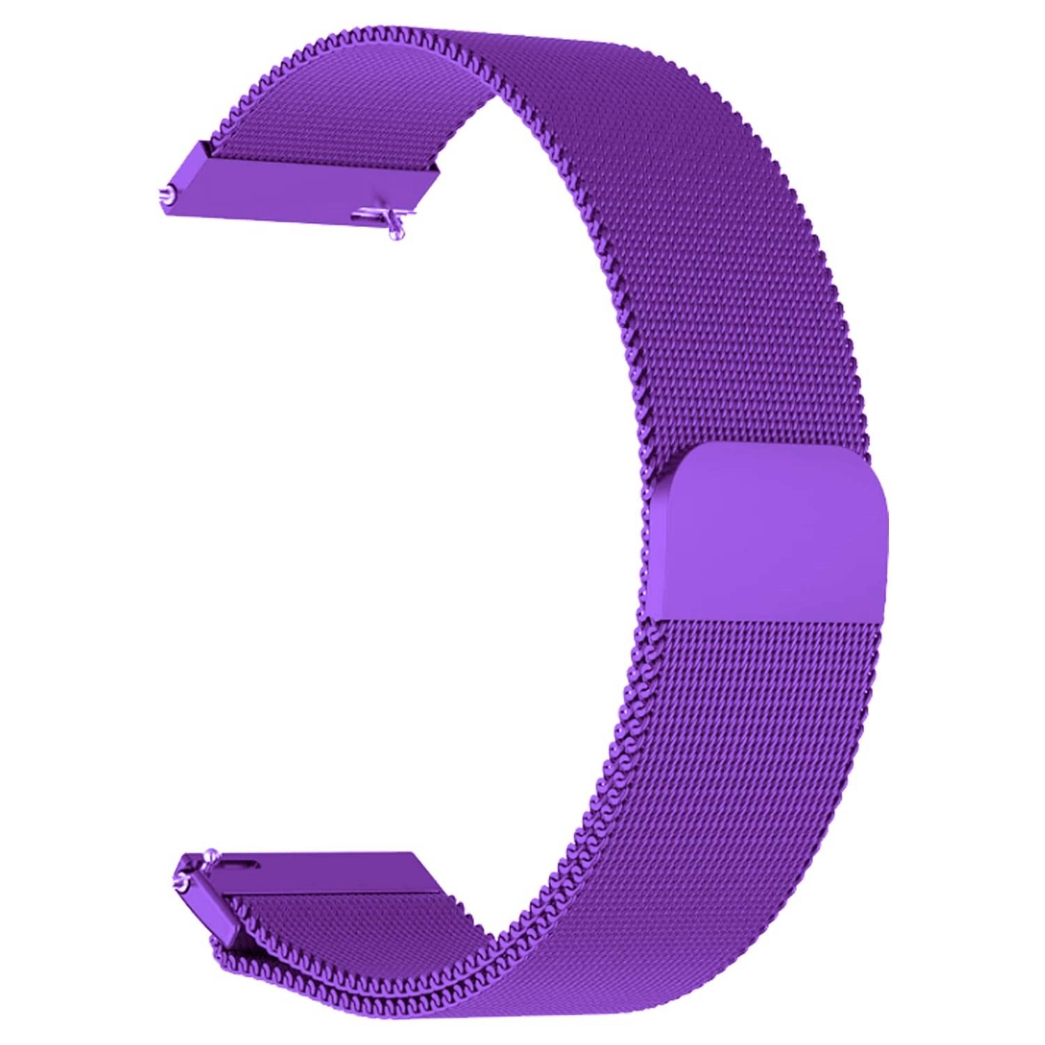 ACM Watch Strap Magnetic 20mm compatible with Hammer Conquer Smartwatch Luxury Metal Chain Band Purple ACM Watch Strap Magnetic 20mm compatible with Hammer Conquer Smartwatch Luxury Metal Chain Band Purple
