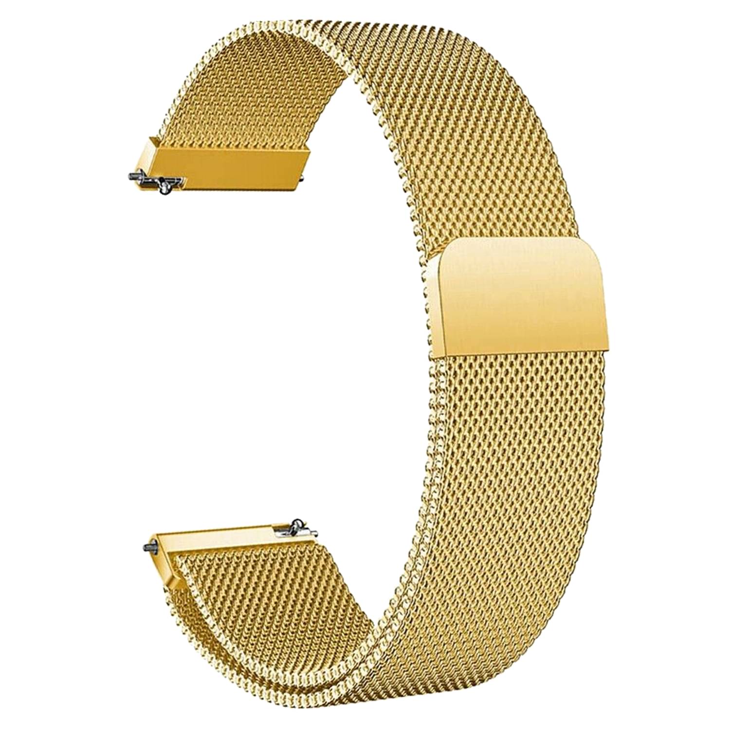 ACM Watch Strap Magnetic 22mm compatible with Noise Colorfit Caliber 3 Smartwatch Luxury Metal Chain Band Champagne Gold ACM Watch Strap Magnetic 22mm compatible with Noise Colorfit Caliber 3 Smartwatch Luxury Metal Chain Band Champagne Gold