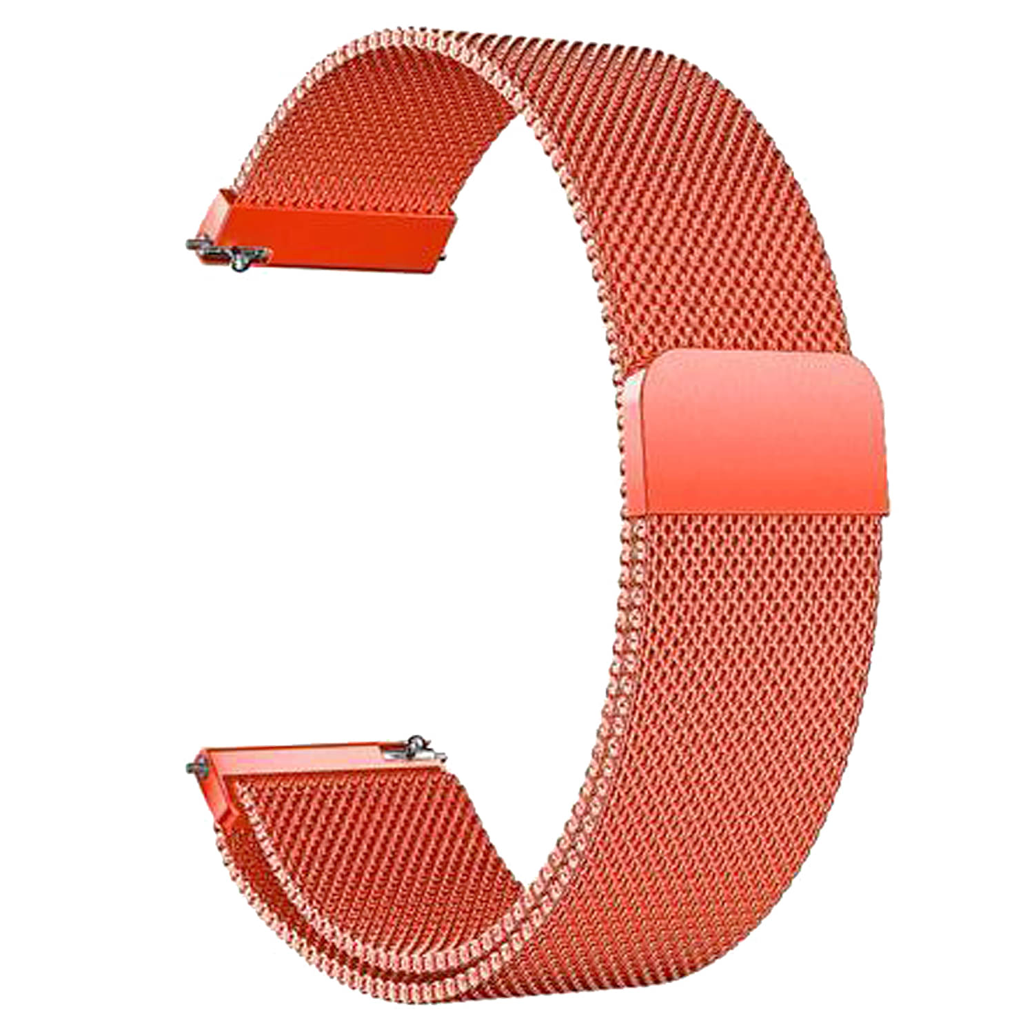     			ACM Watch Strap Magnetic 22mm compatible with Hammer Polar Smartwatch Luxury Metal Chain Band Orange