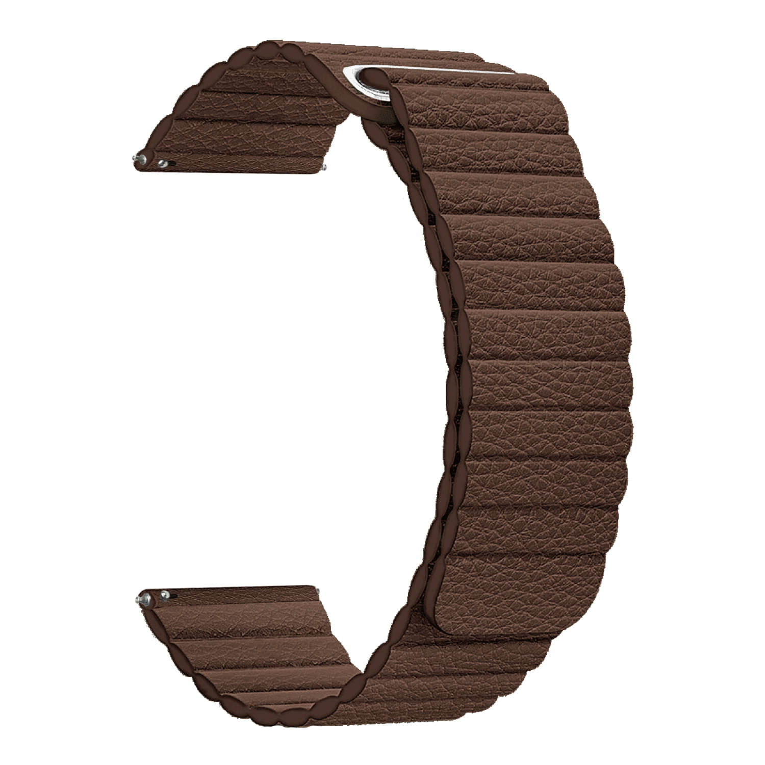     			ACM Watch Strap Magnetic Leather 22mm compatible with Pebble Magnum Smartwatch Luxury Band Brown