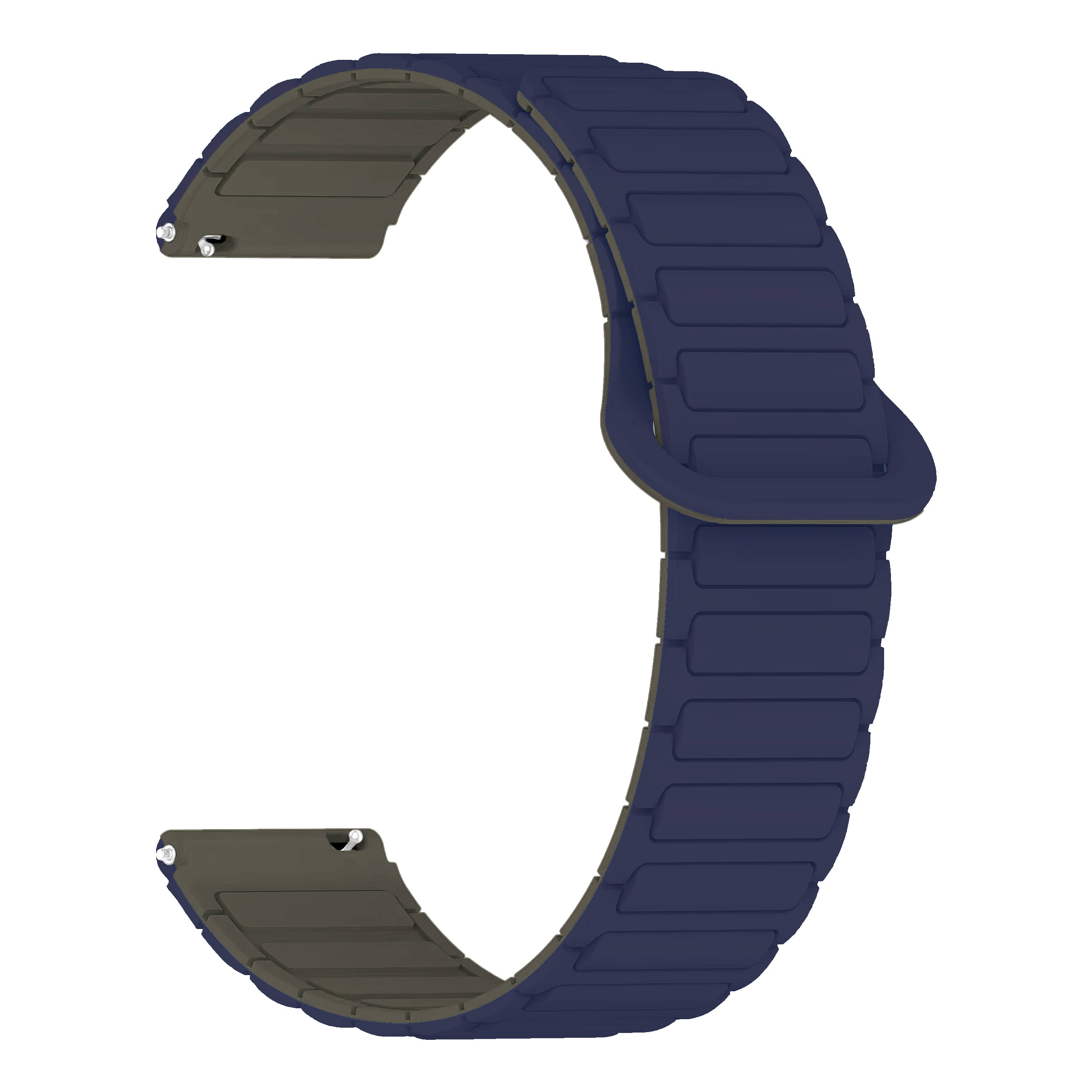     			ACM Watch Strap Magnetic Silicone 22mm compatible with Maxima Max Pro Volt Plus Smartwatch Luxury Colorful Band Blue with Grey