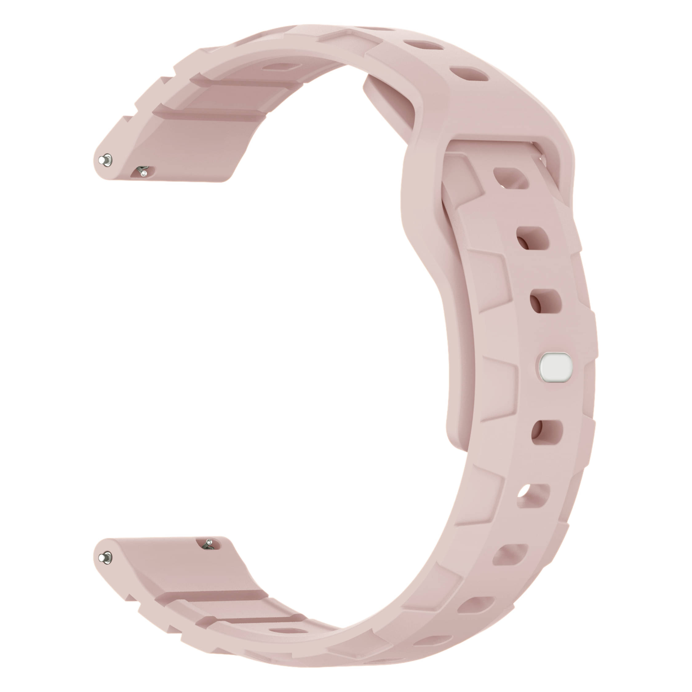     			ACM Watch Strap Silicone Belt 22mm compatible with Boat Ultima Prime Smartwatch Button Closure Band Creame Pink
