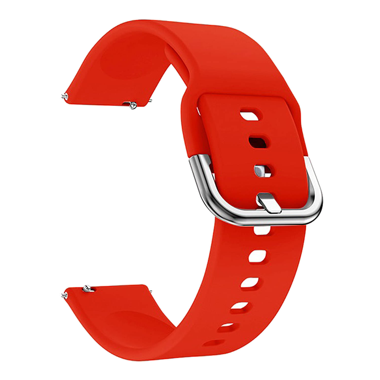     			ACM Watch Strap Silicone Belt 22mm compatible with Pebble Ascent Smartwatch Sports Hook Band Red