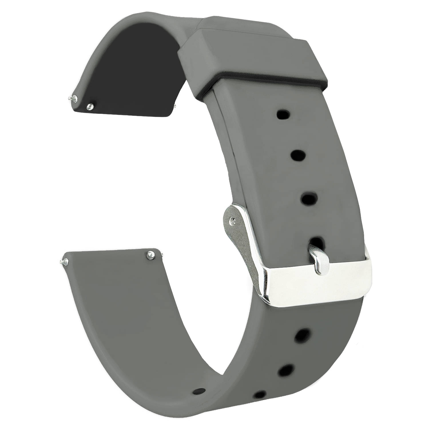 ACM Watch Strap Silicone Belt 22mm compatible with Pebble Zenith Smartwatch Casual Classic Band Grey ACM Watch Strap Silicone Belt 22mm compatible with Pebble Zenith Smartwatch Casual Classic Band Grey