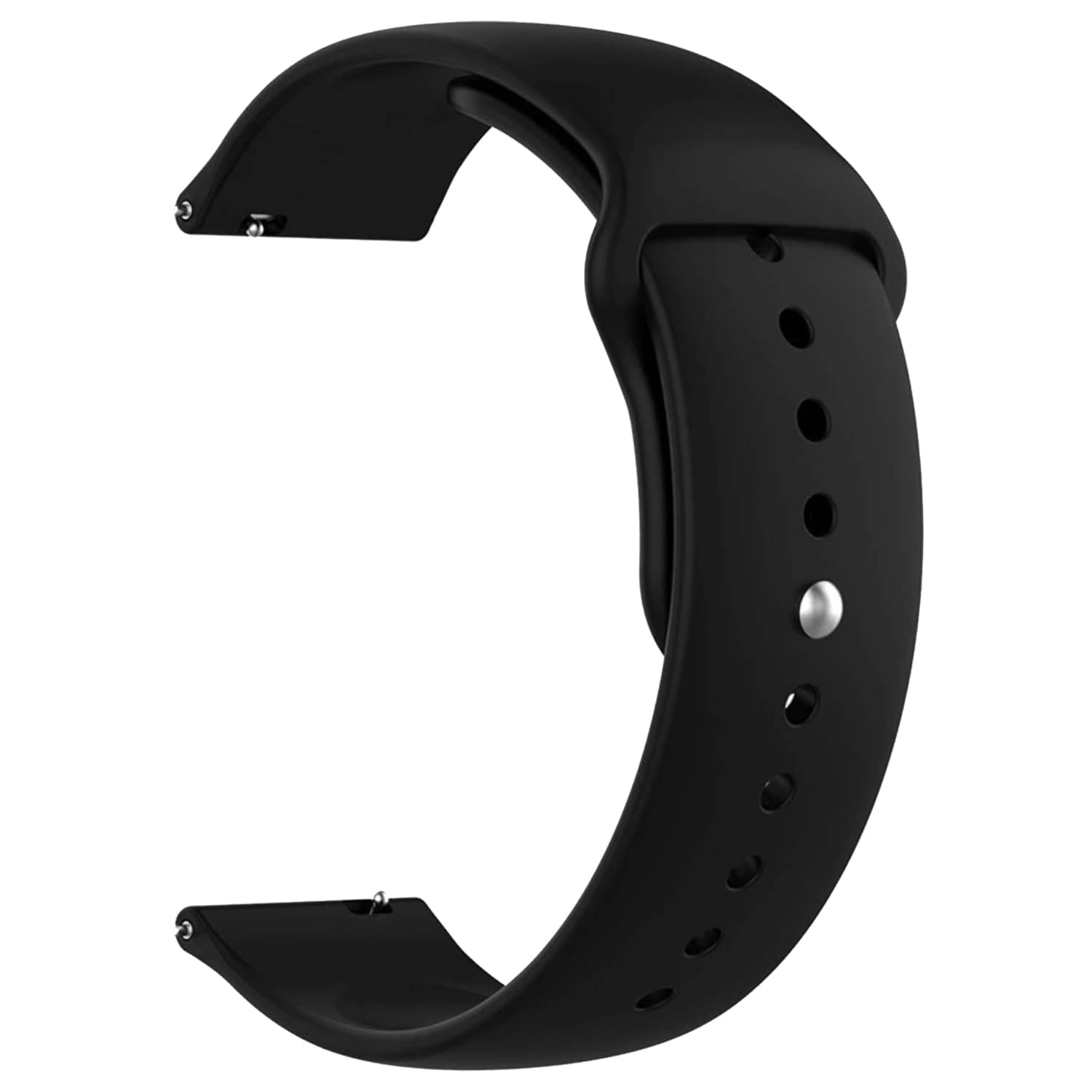     			ACM Watch Strap Silicone Belt 22mm compatible with Pebble Magnum Smartwatch Sports Band Black