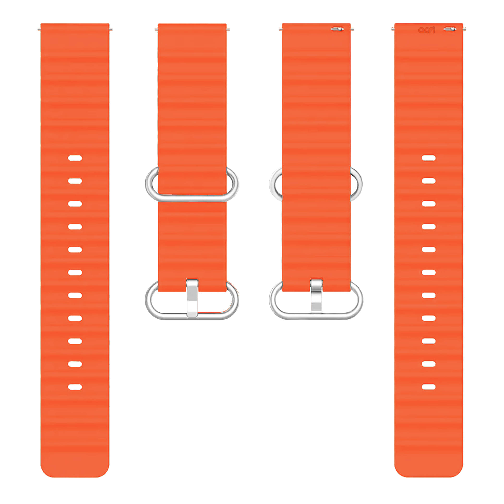     			ACM Watch Strap Silicone Smart Belt 22mm compatible with Pebble Hive Smartwatch Classic Band Orange