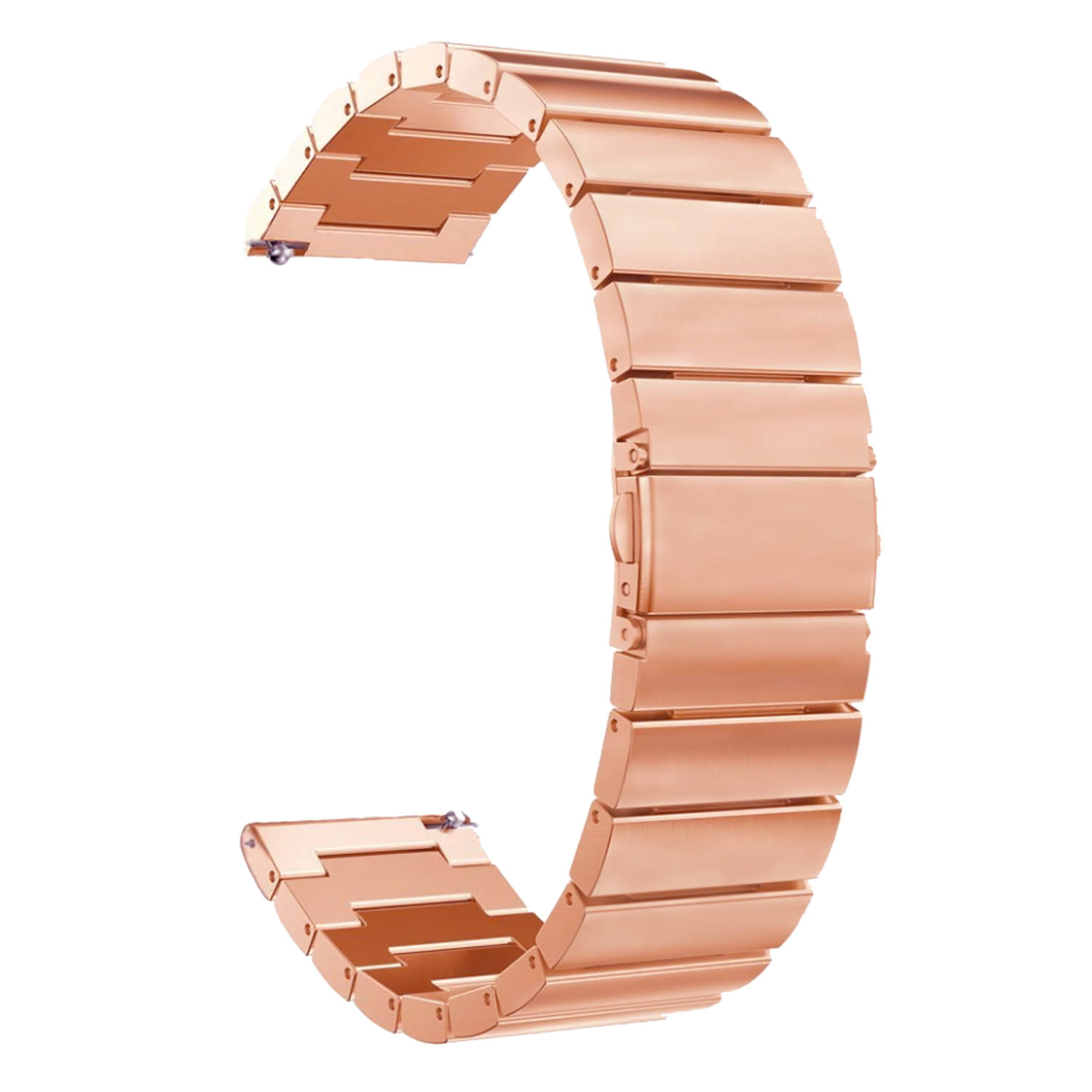     			ACM Watch Strap Stainless Steel Metal 22mm compatible with Fastrack Reflex Jupiter Pro Smartwatch Belt Matte Finish Luxury Band Rose Gold
