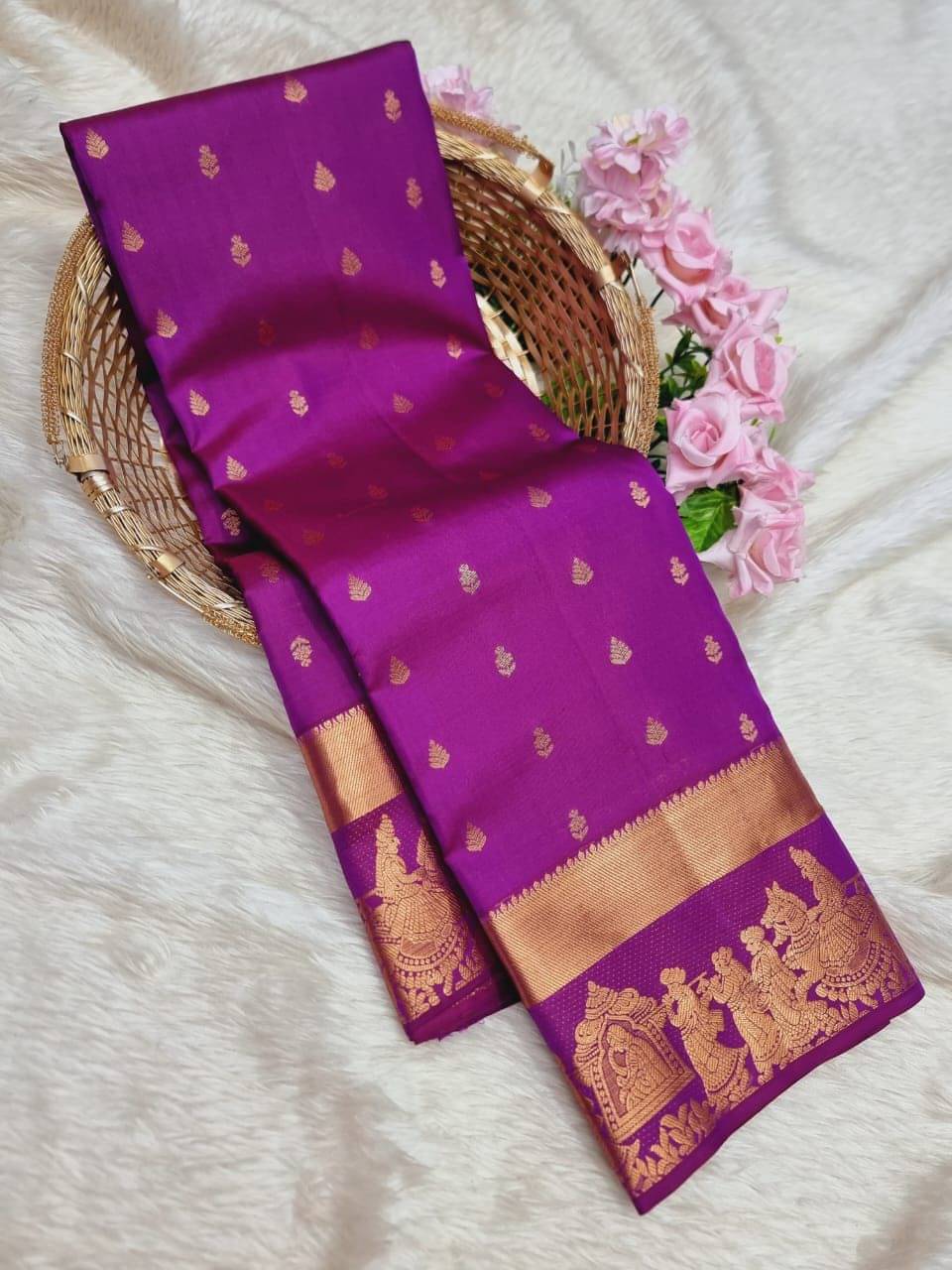 A TO Z CART Banarasi Silk Woven Saree With Unstitched Blouse Piece ( Purple ) A TO Z CART Banarasi Silk Woven Saree With Unstitched Blouse Piece ( Purple )