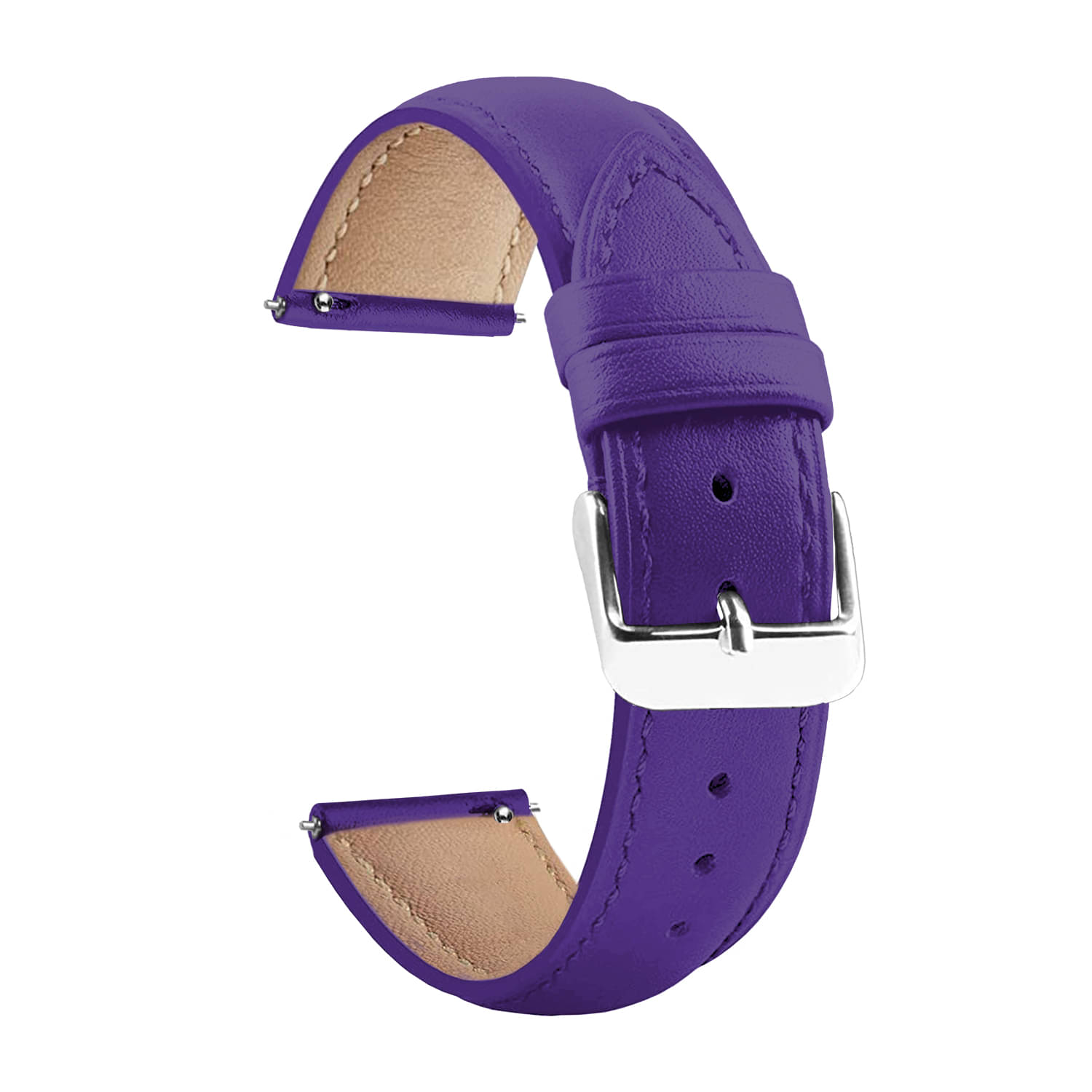     			ACM Watch Strap Leather Belt 22mm compatible with Gizmore Ikon Luxe Smartwatch Casual Classic Band Purple