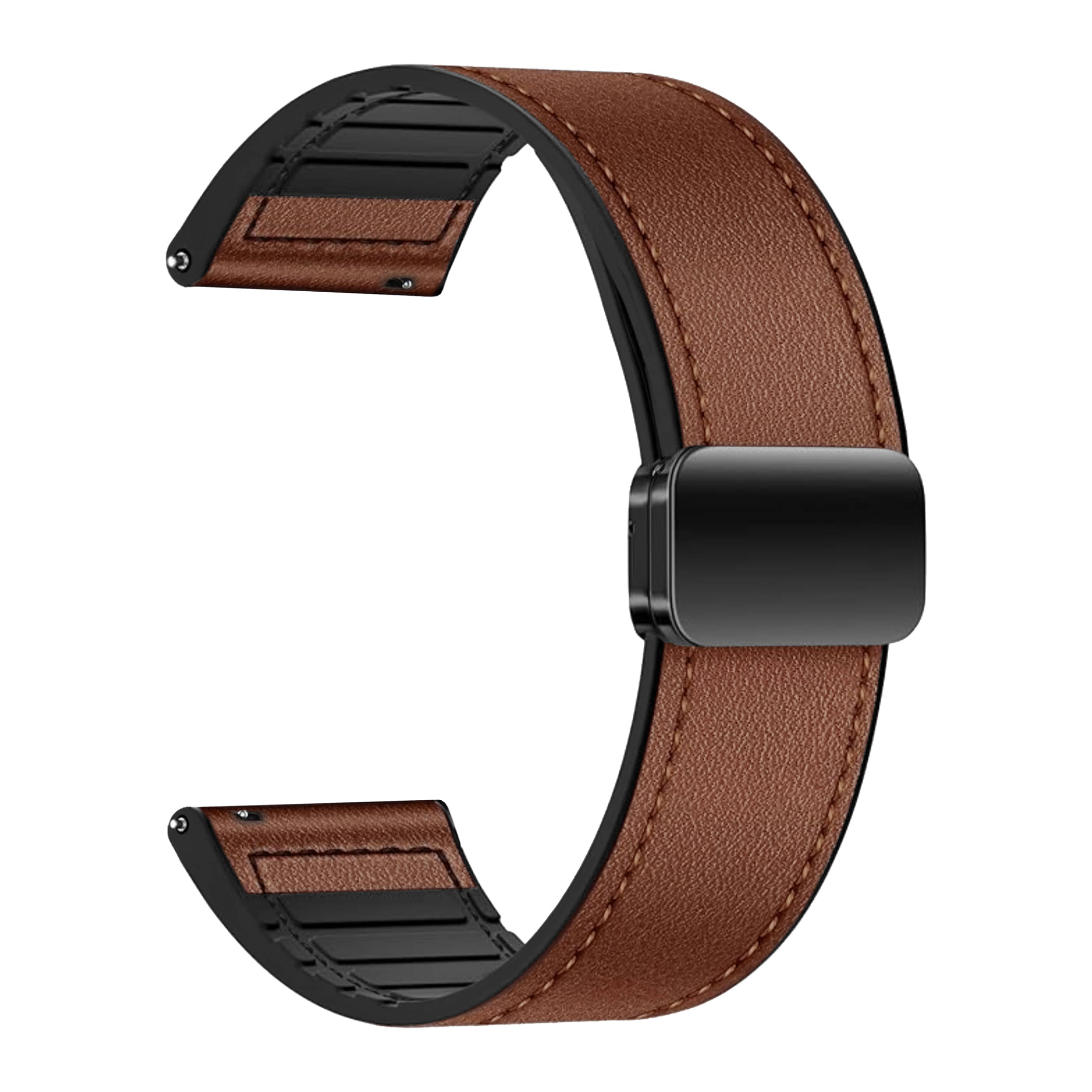     			ACM Watch Strap Leather Magnetic Silicone 22mm compatible with Noise Colorfit Pro 5 Max Smartwatch Belt Luxury Band Brown