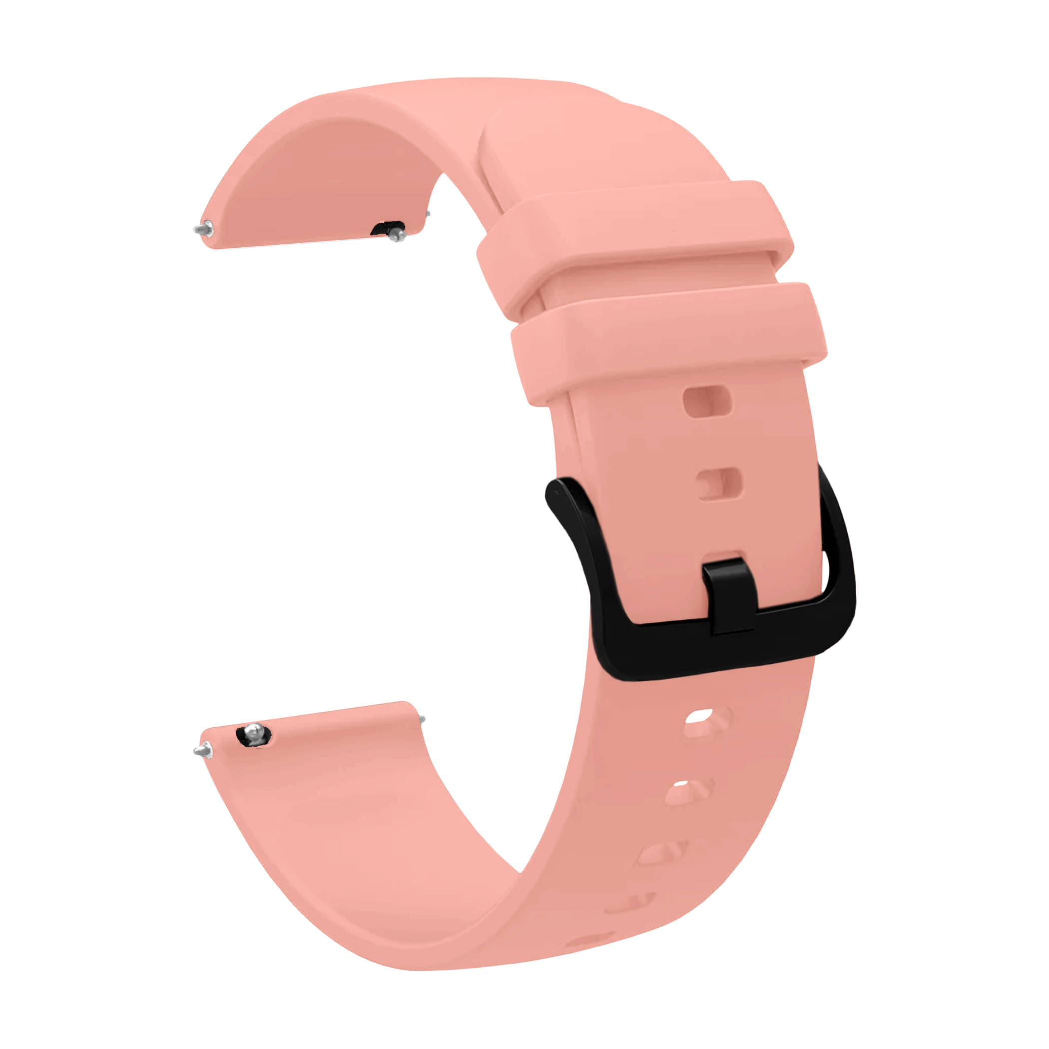     			ACM Watch Strap Silicone Belt 22mm compatible with Pebble Astra Smartwatch Hook Band Creame Pink