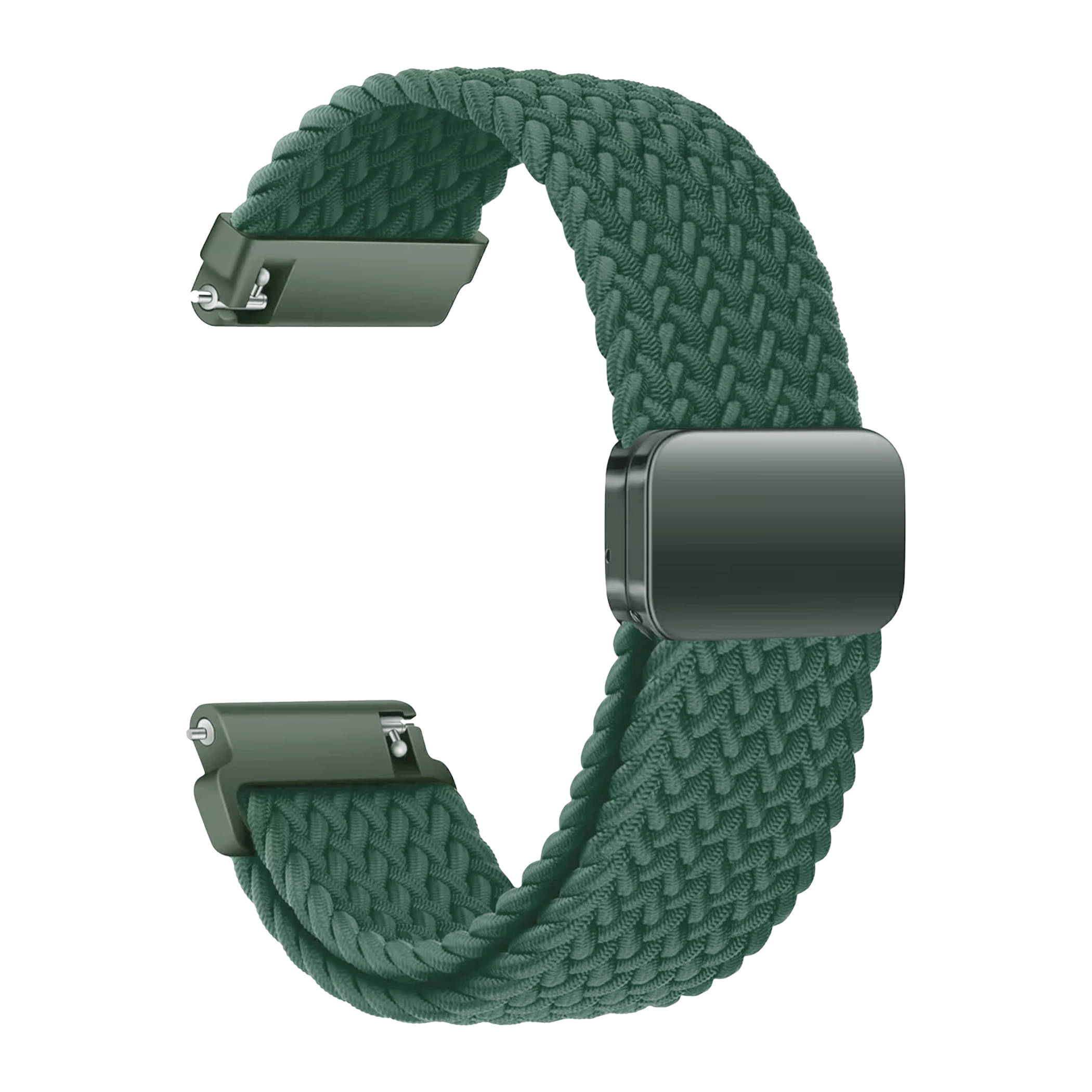 ACM Watch Strap Woven Braided Magnetic 22mm compatible with Fastrack Phantom Smartwatch Adjustable Belt Band Green ACM Watch Strap Woven Braided Magnetic 22mm compatible with Fastrack Phantom Smartwatch Adjustable Belt Band Green