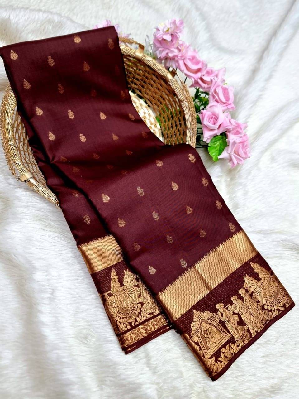 JULEE Banarasi Silk Woven Saree With Unstitched Blouse Piece ( Maroon ) JULEE Banarasi Silk Woven Saree With Unstitched Blouse Piece ( Maroon )