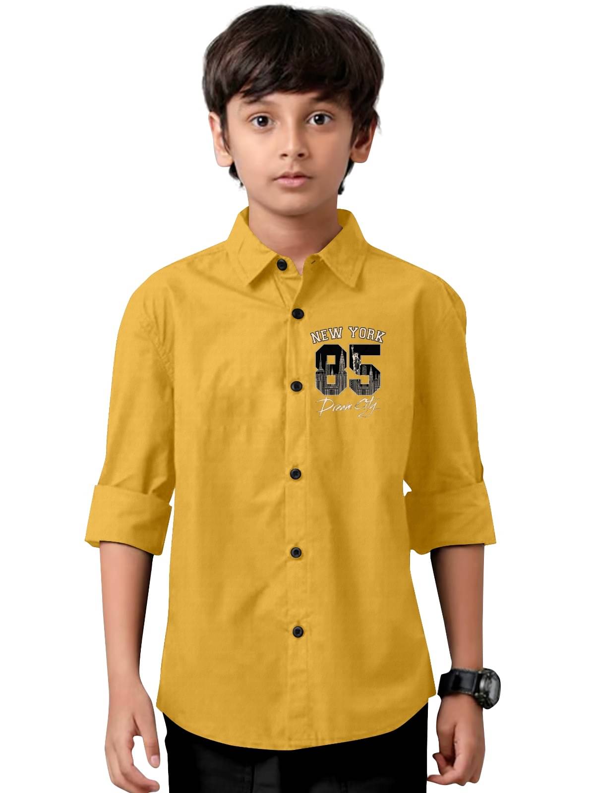 Laadli Pack of 1 Baby Boys Cotton Blend Full Sleeves Shirt ( Golden Yellow )     			Laadli Pack of 1 Baby Boys Cotton Blend Full Sleeves Shirt ( Golden Yellow )