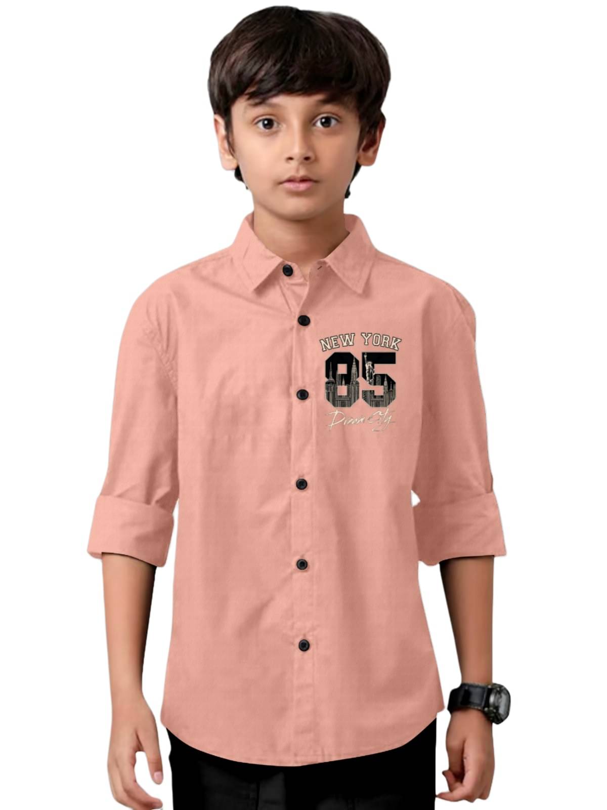 Laadli Pack of 1 Baby Boys Cotton Blend Full Sleeves Shirt ( Peach )     			Laadli Pack of 1 Baby Boys Cotton Blend Full Sleeves Shirt ( Peach )