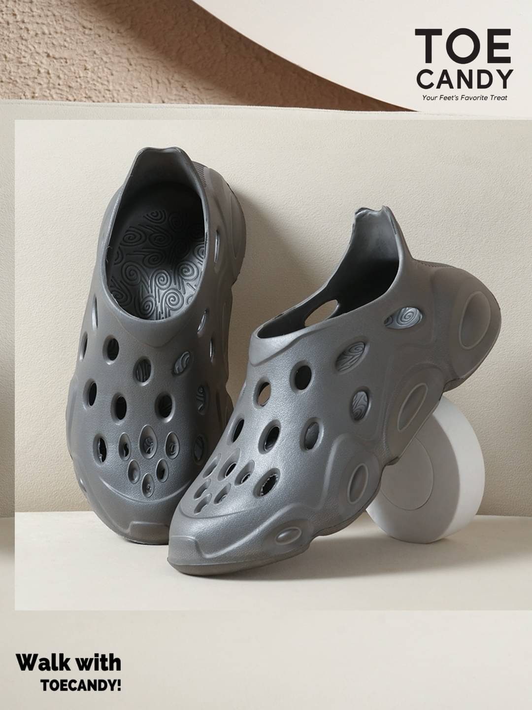     			TOE CANDY - Dark Grey Men's Clogs