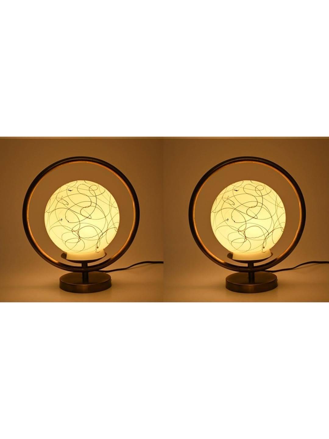    			AFAST White Decorative Table Lamp ( Pack Of 2 )