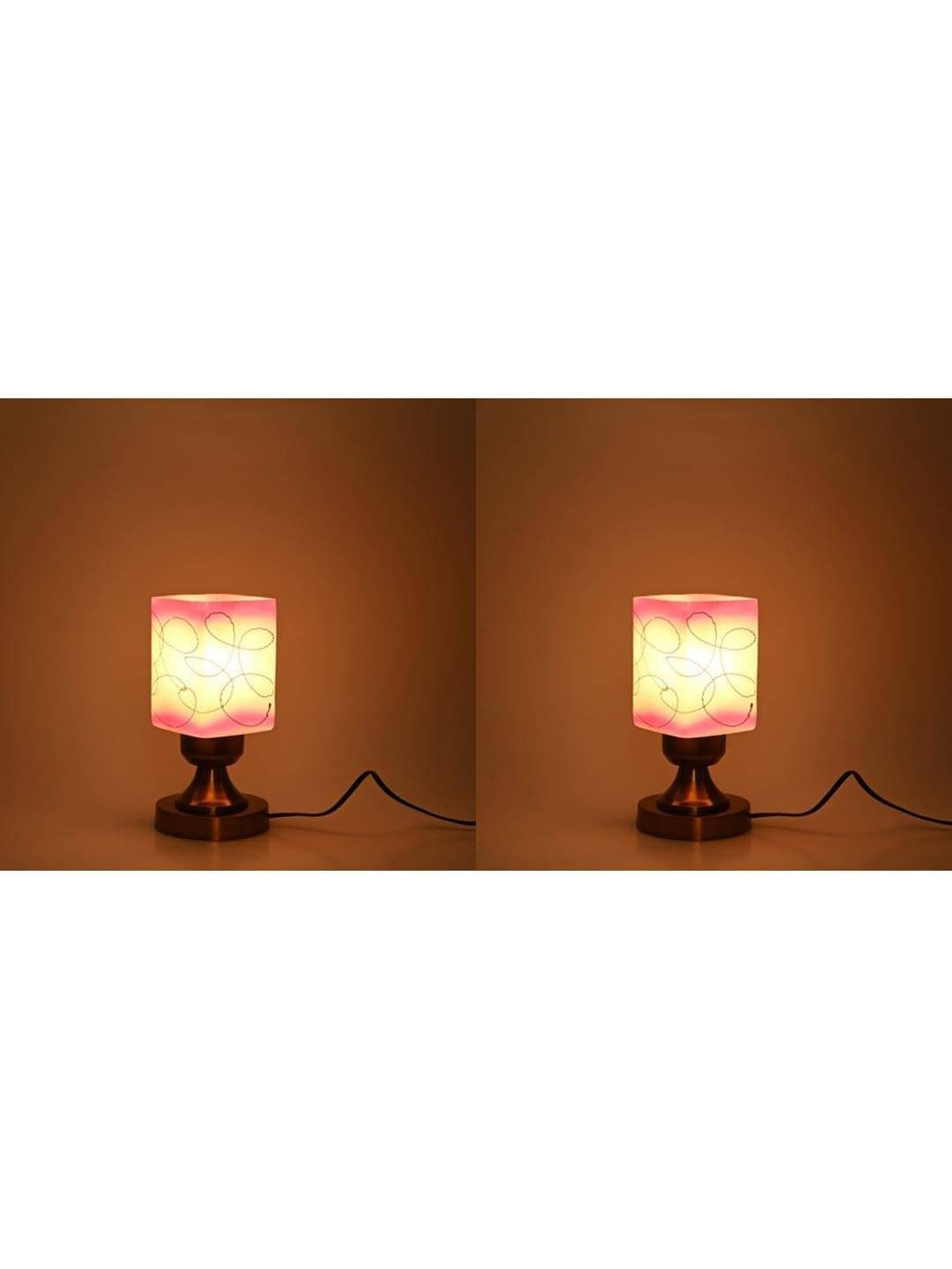     			AFAST White Decorative Table Lamp ( Pack Of 2 )