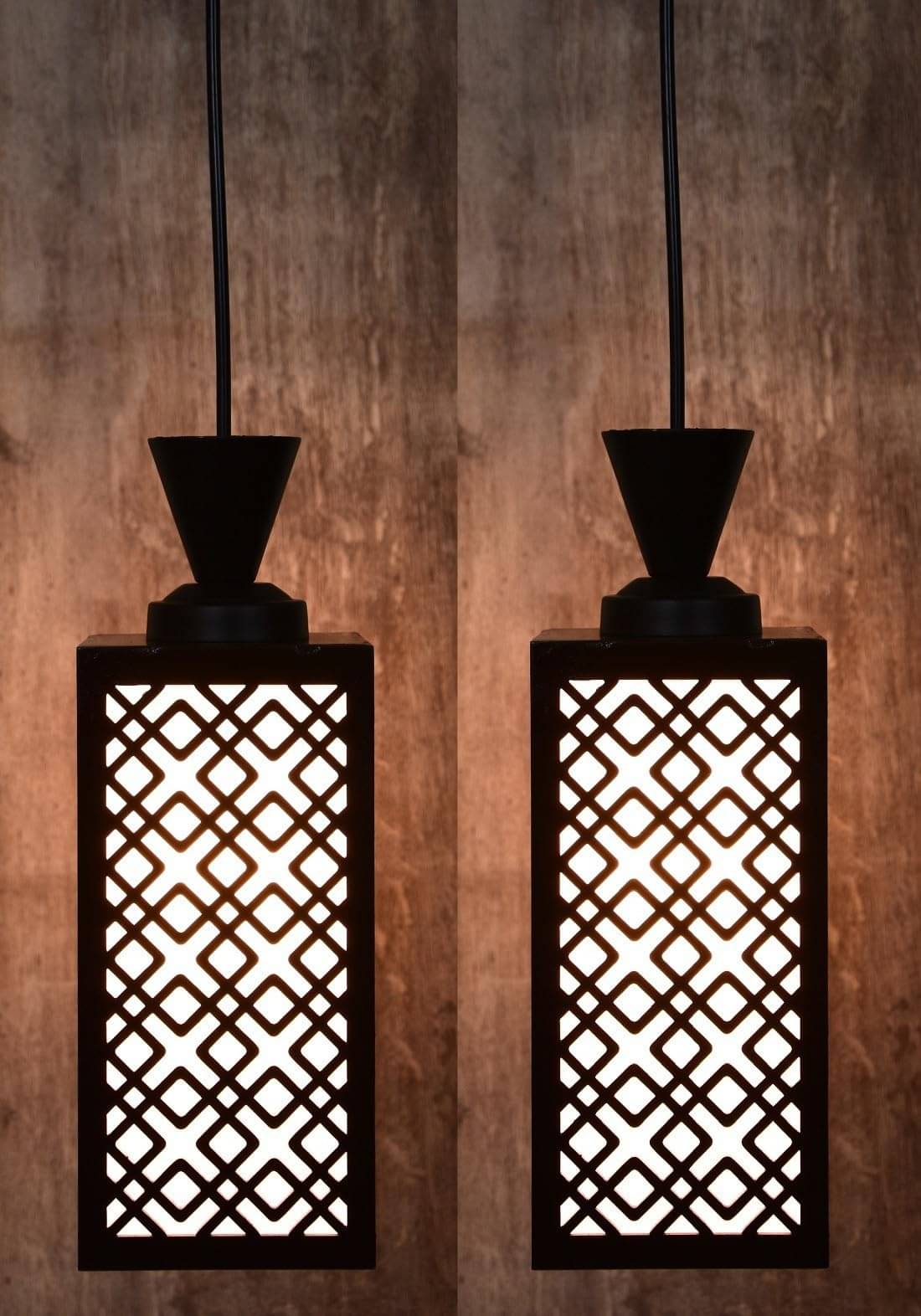 AFAST Wood Black Ceiling Lights - Pack Of 2 AFAST Wood Black Ceiling Lights - Pack Of 2