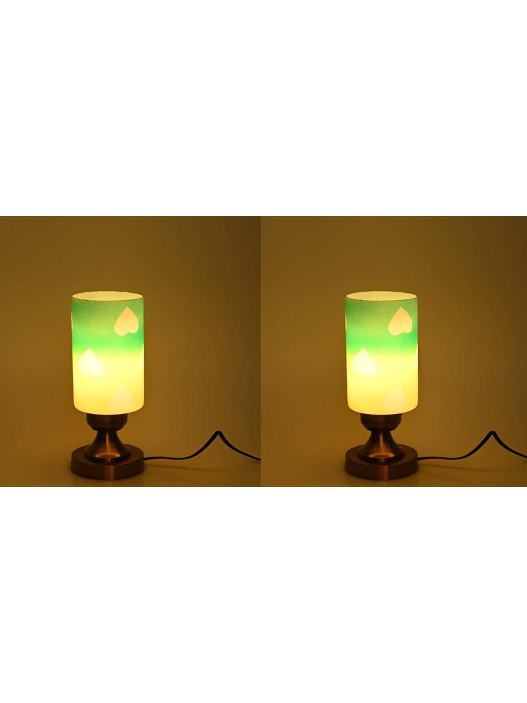     			AFAST Yellow Decorative Table Lamp ( Pack Of 2 )