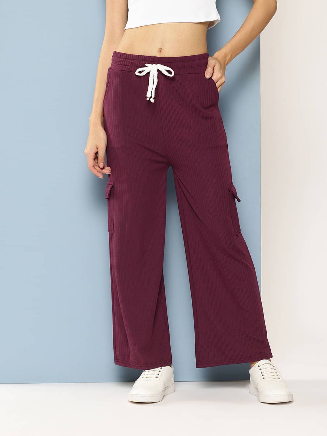     			Aarika Pack of 1 Nylon Regular Women's Casual Pants ( White )