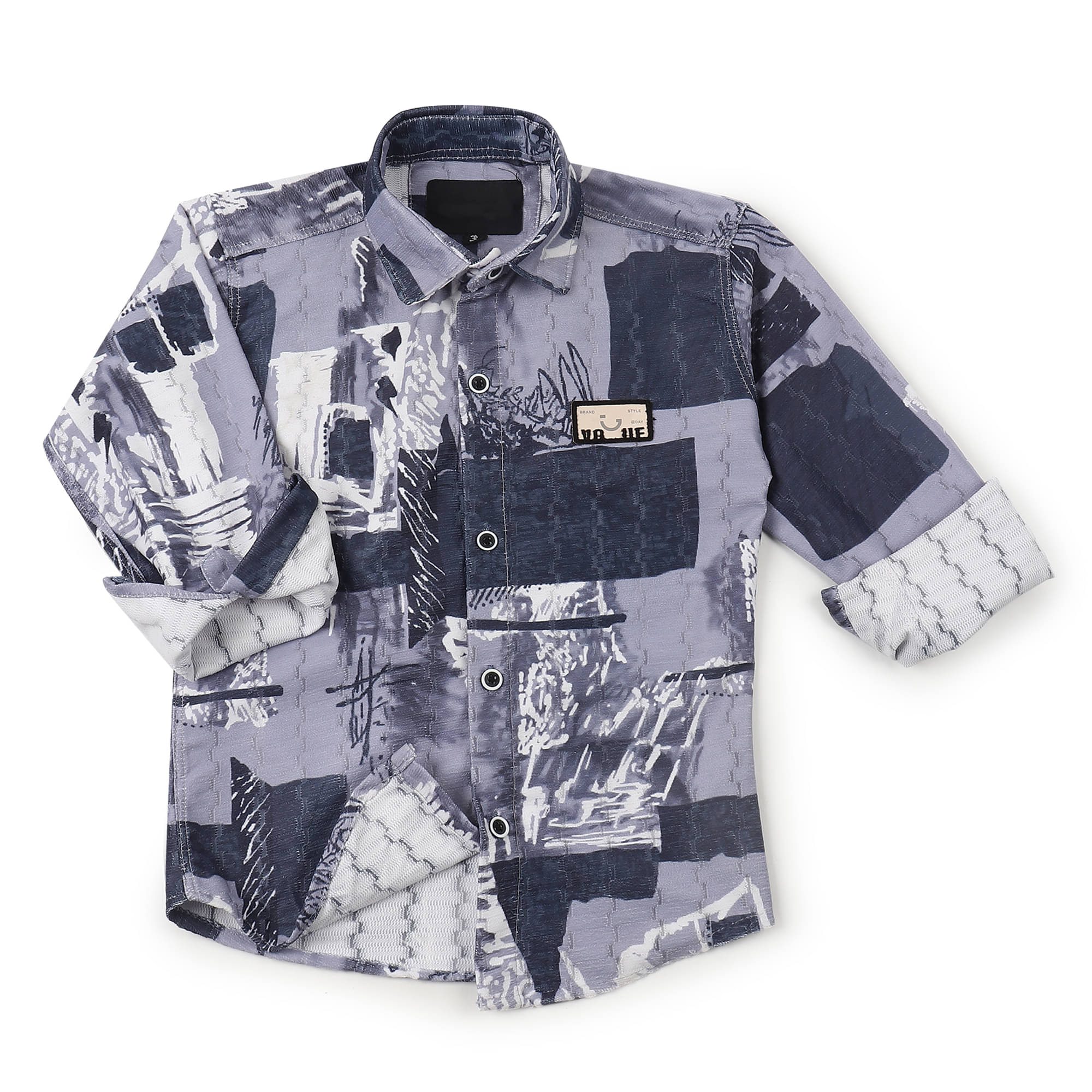     			Arshia Fashions Pack of 1 Boys Cotton Blend Full Sleeves Shirt ( Grey )