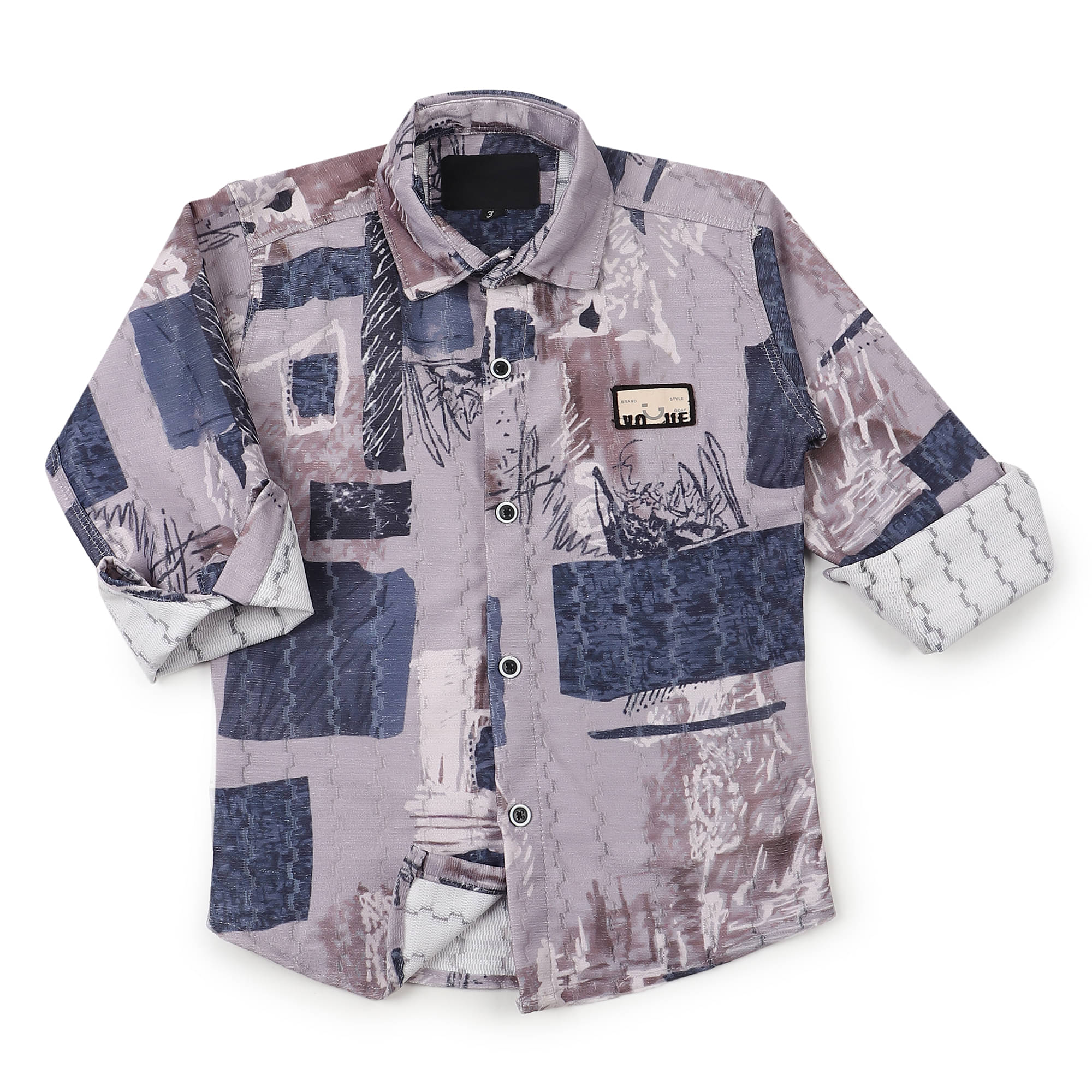 Arshia Fashions Pack of 1 Boys Cotton Blend Full Sleeves Shirt ( Purple )     			Arshia Fashions Pack of 1 Boys Cotton Blend Full Sleeves Shirt ( Purple )