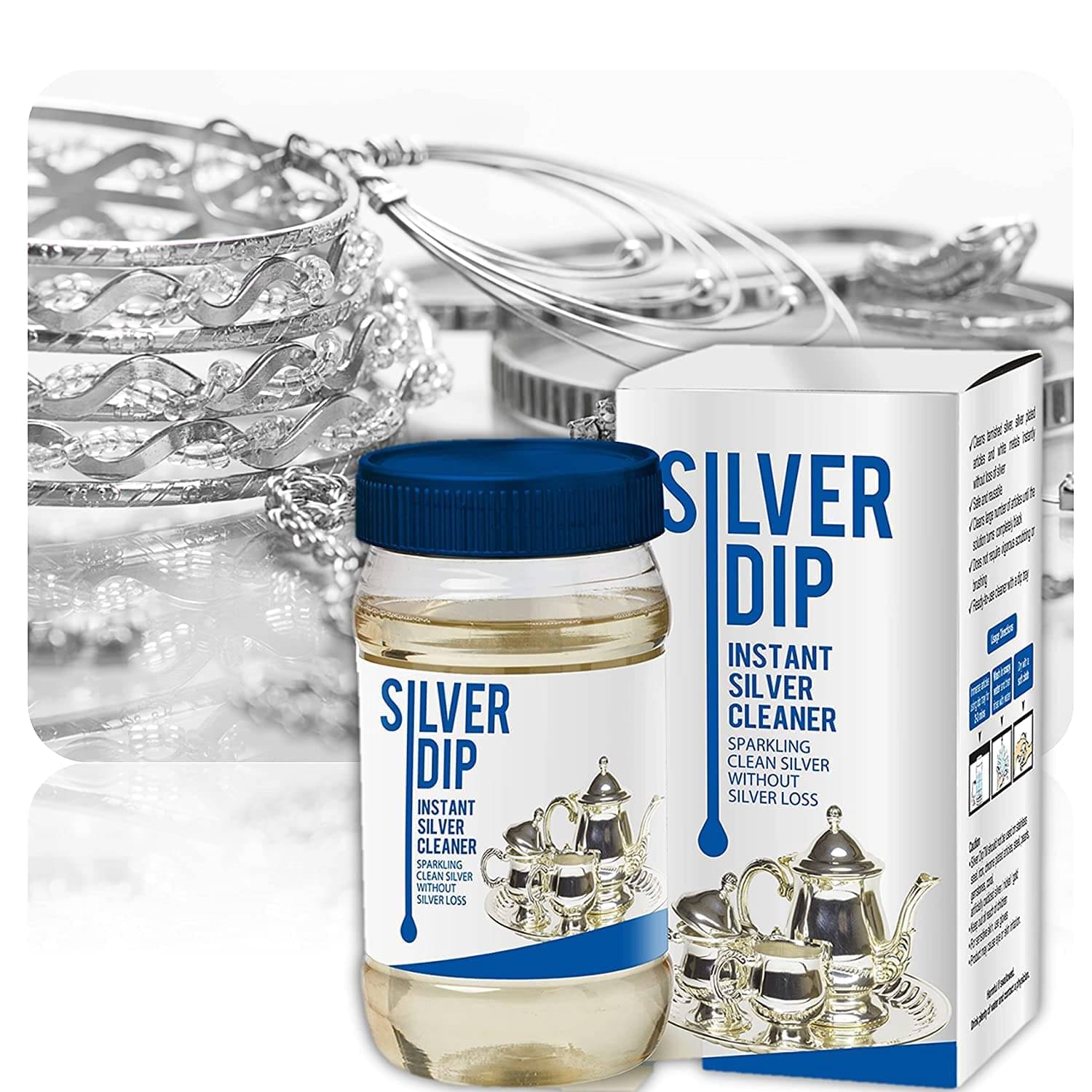     			Bhavyta Silver Dip Instant  Cleaner Silver Polish Liquid Sparkling Clean Silver Without SilverLoss 300 g