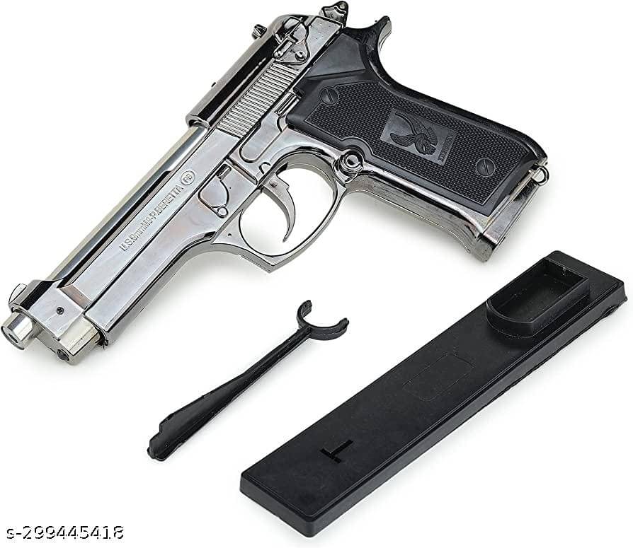     			Big mouser gun lighter Brass Virgin Plastic Cigarette Lighter ( Pack of 1 )