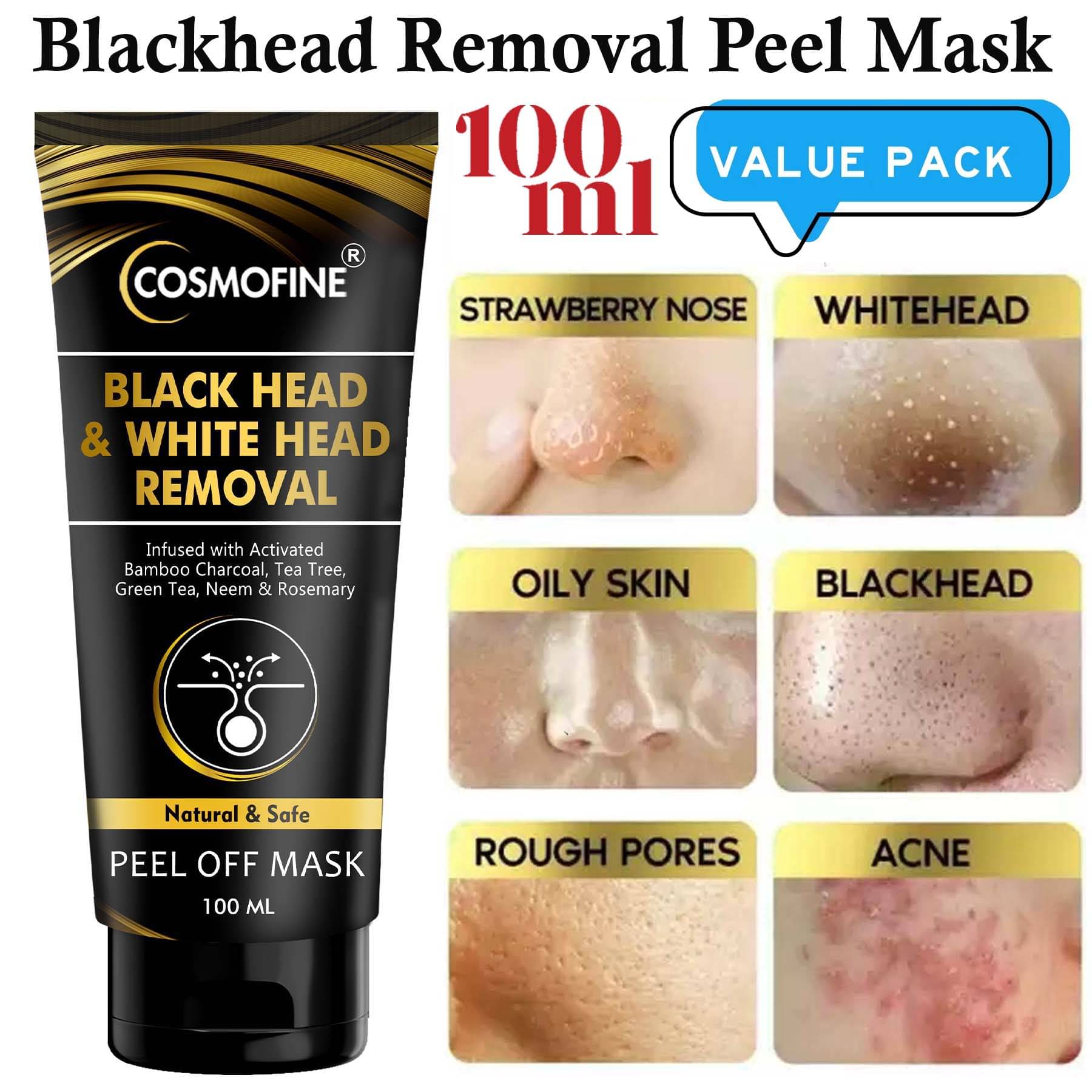 COSMOFINE - Radiant Glow Peel Off Mask For All Skin Type ( Pack of 1 )     			COSMOFINE - Radiant Glow Peel Off Mask For All Skin Type ( Pack of 1 )