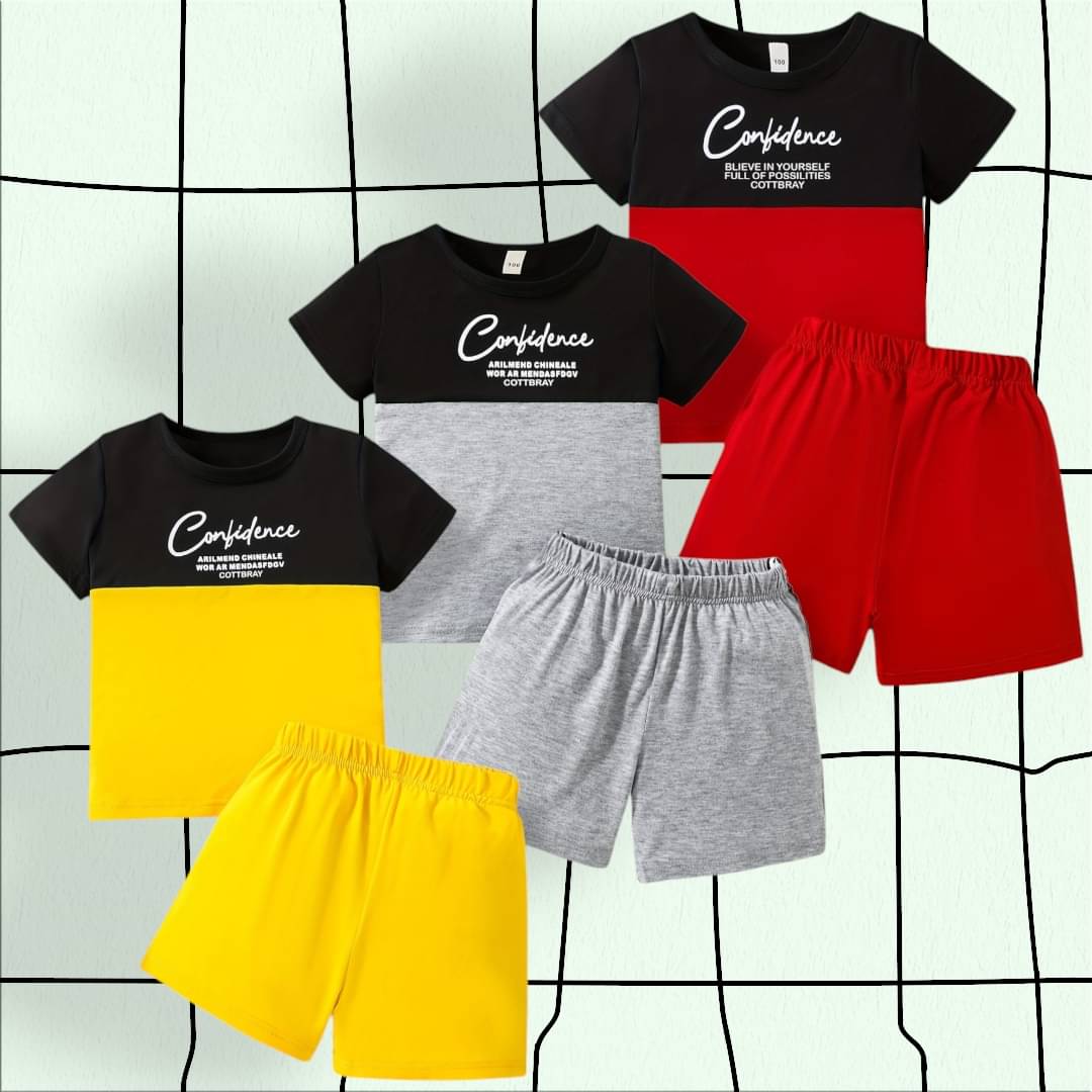     			COTTBRAY Pack of 3 Unisex Cotton T-Shirt & Shorts Set ( Grey Melange )