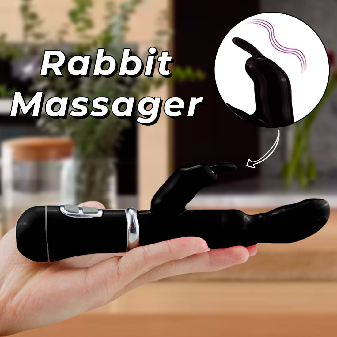 Calmras Rabbit Vibe LED display | 9 Vibration modes | Dule Motors | USB Magnetic charging | Waterproof |Full Body Pain Relief & Muscle Relaxation Massager (Assorted Color) Calmras Rabbit Vibe LED display | 9 Vibration modes | Dule Motors | USB Magnetic charging | Waterproof |Full Body Pain Relief & Muscle Relaxation Massager (Assorted Color)