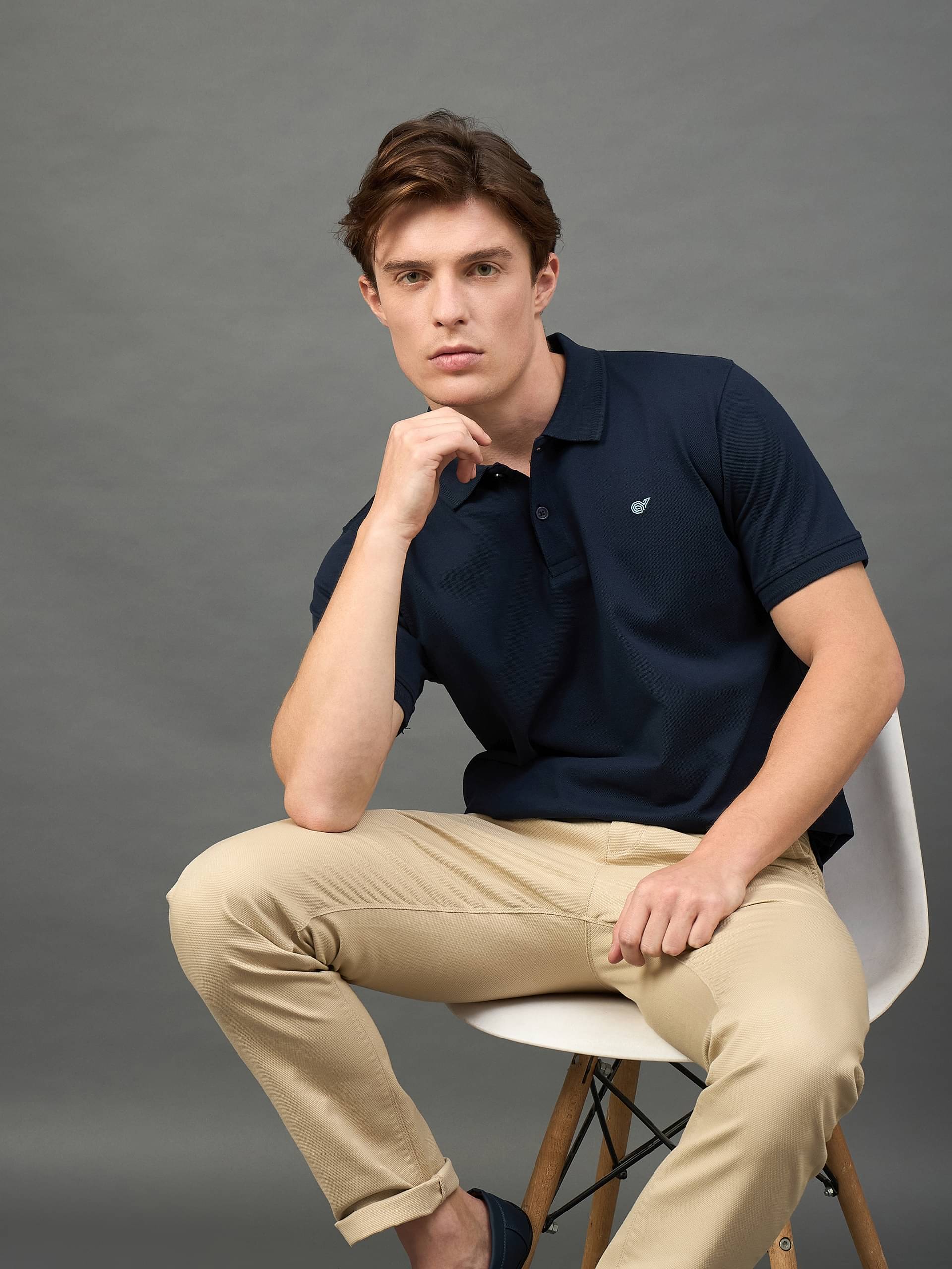 Club York Pack of 1 Cotton Blend Regular Fit Solid Half Sleeves Men's Polo T Shirt ( Navy ) Club York Pack of 1 Cotton Blend Regular Fit Solid Half Sleeves Men's Polo T Shirt ( Navy )