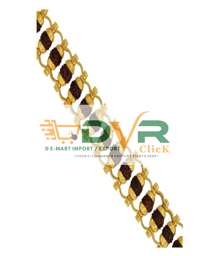     			DvR ClicK Idol Bracelet Gold Plated With Rudraksh ( Pack of 1 )