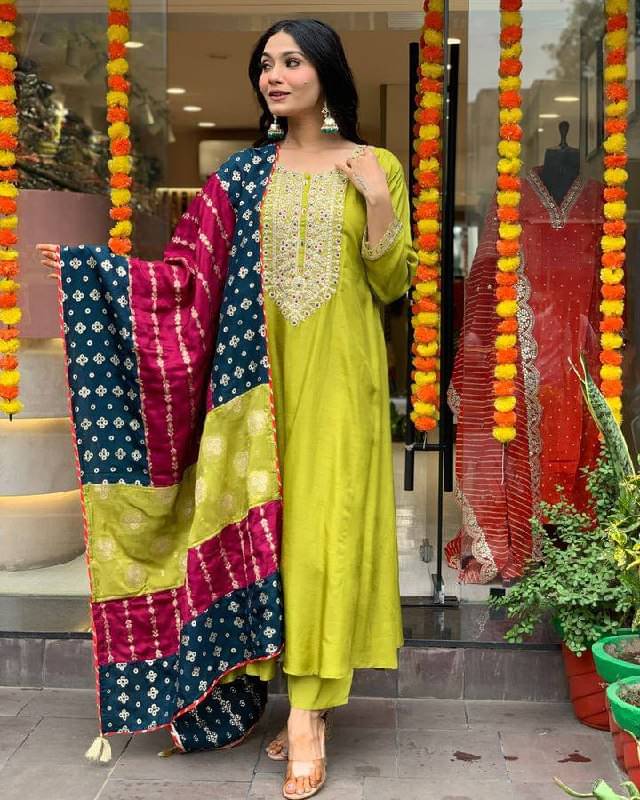 KOTRONS Viscose Embellished Kurti With Pants Women's Stitched Salwar Suit - Lemon Yellow ( Pack of 1 )     			KOTRONS Viscose Embellished Kurti With Pants Women's Stitched Salwar Suit - Lemon Yellow ( Pack of 1 )