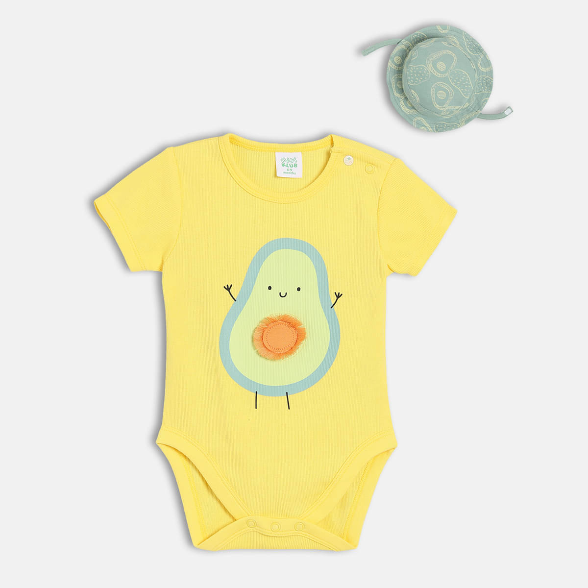 MINI KLUB Pack of 1 Baby Boys Cotton Blend Bodysuit ( Yellow ) MINI KLUB Pack of 1 Baby Boys Cotton Blend Bodysuit ( Yellow )