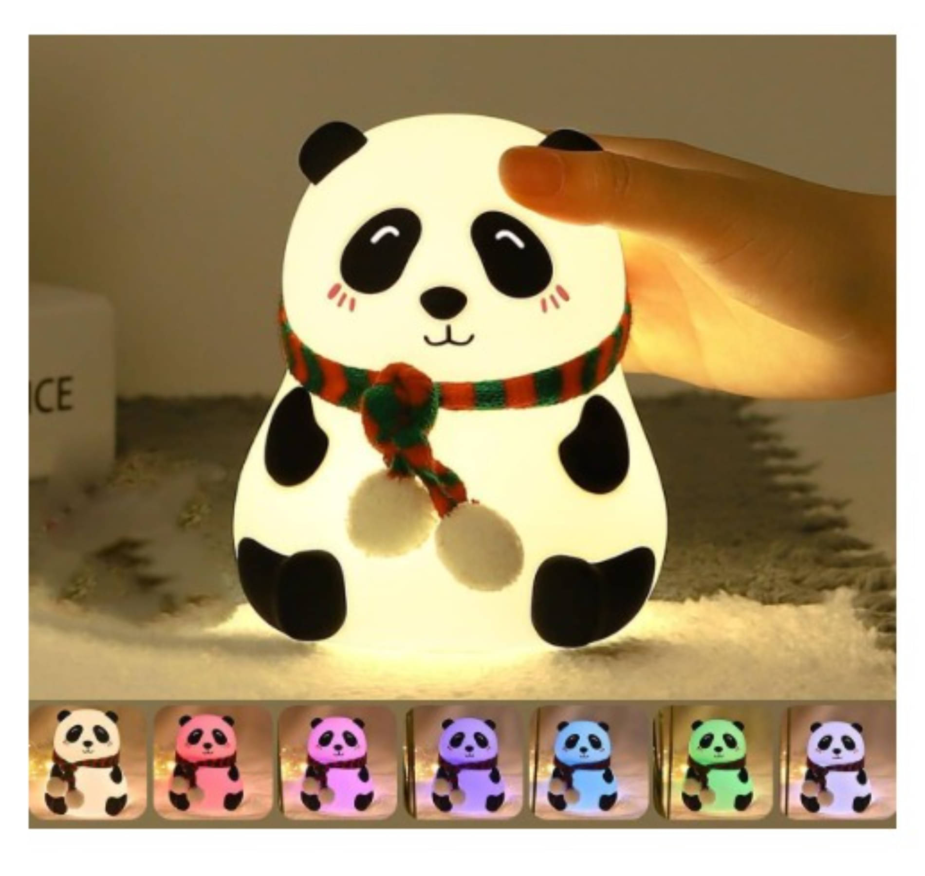 QitmirMKT Panda Lamp for Gifting, Table Lamp, Panda Light Multicolor Night Lamp ( Pack of 1 ) QitmirMKT Panda Lamp for Gifting, Table Lamp, Panda Light Multicolor Night Lamp ( Pack of 1 )