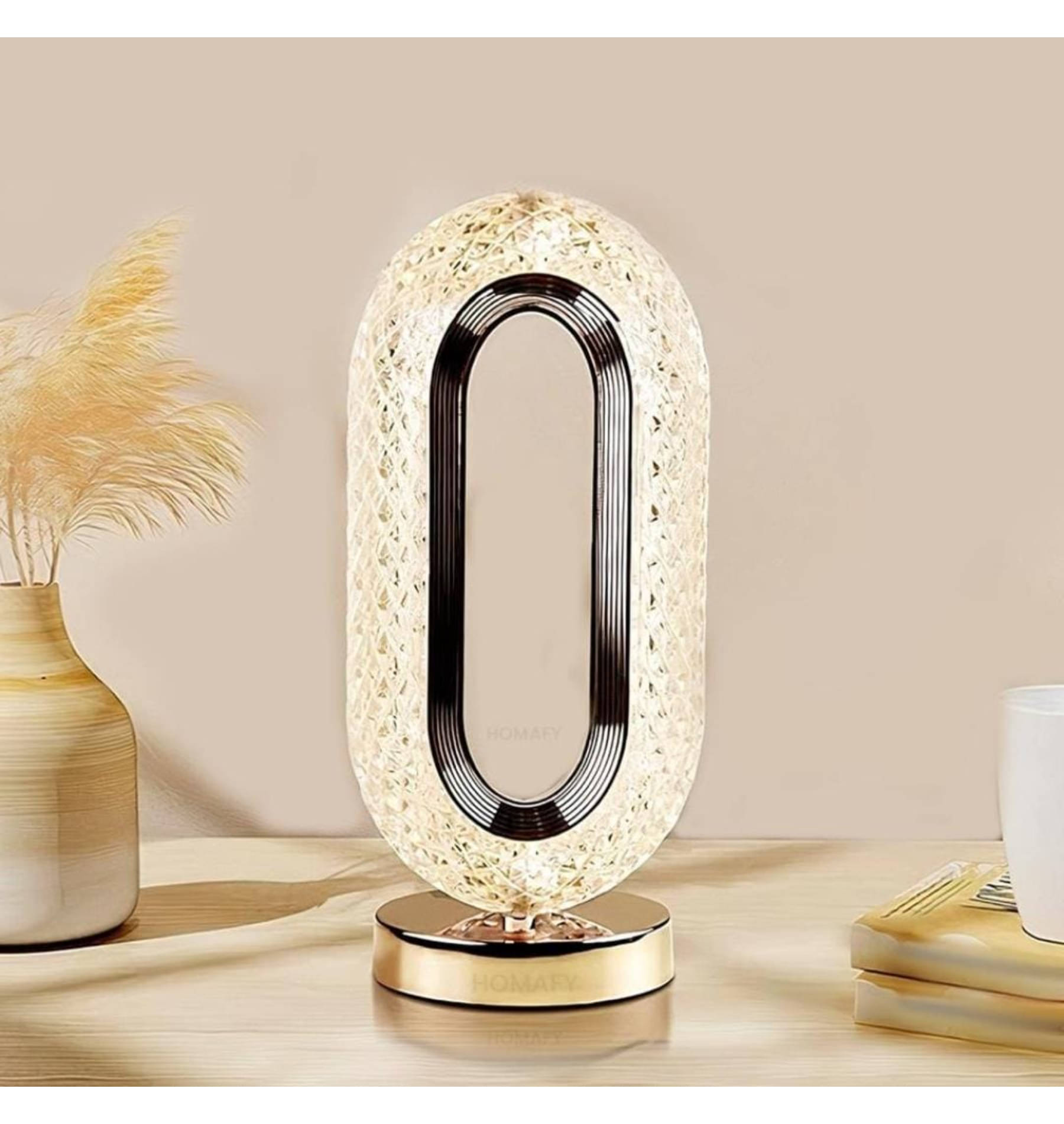 QitmirMKT Stylish Oval Crystal Lamp with Touch Sensor Control Multicolor Decorative Table Lamp ( Pack of 1 ) QitmirMKT Stylish Oval Crystal Lamp with Touch Sensor Control Multicolor Decorative Table Lamp ( Pack of 1 )