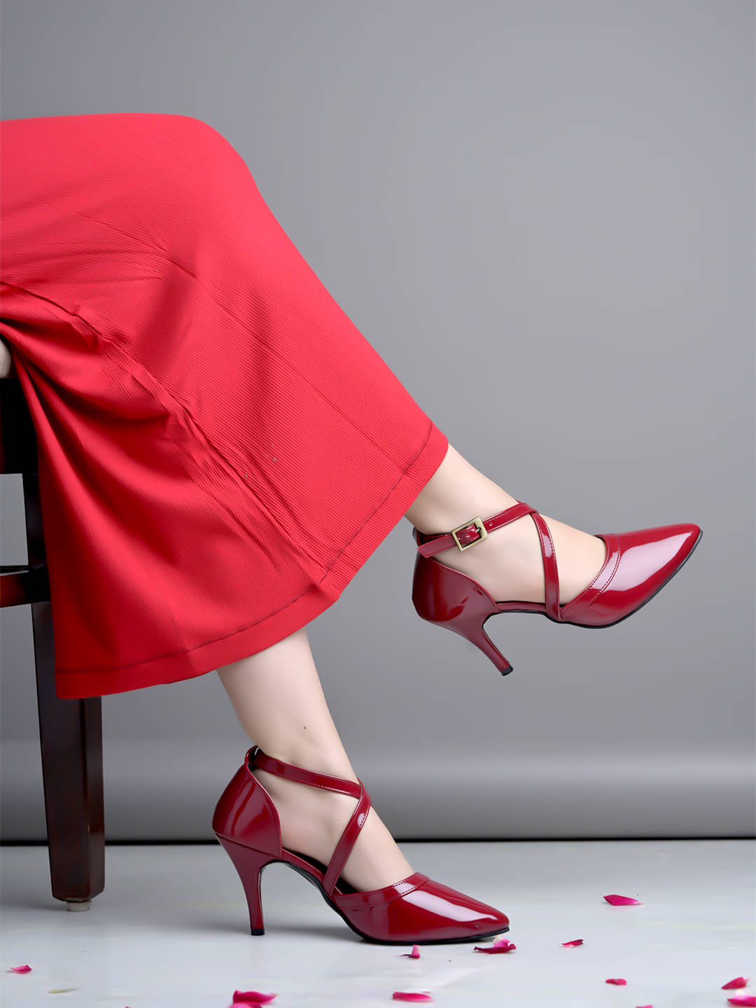     			Shoetopia Red Women's Sandal Heels