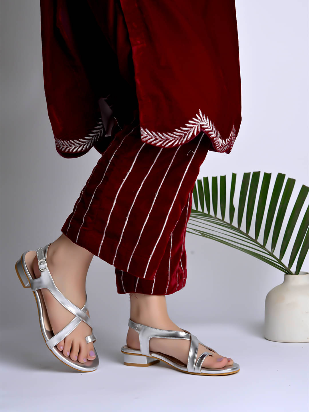     			Shoetopia Silver Women's Sandal Heels