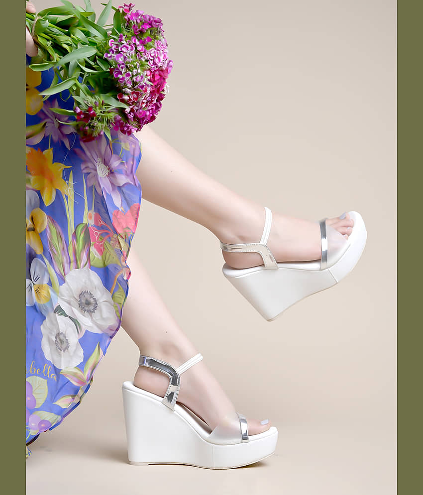 Shoetopia White Women's Sandal Heels - Heels | Buy online on ZillyBuy